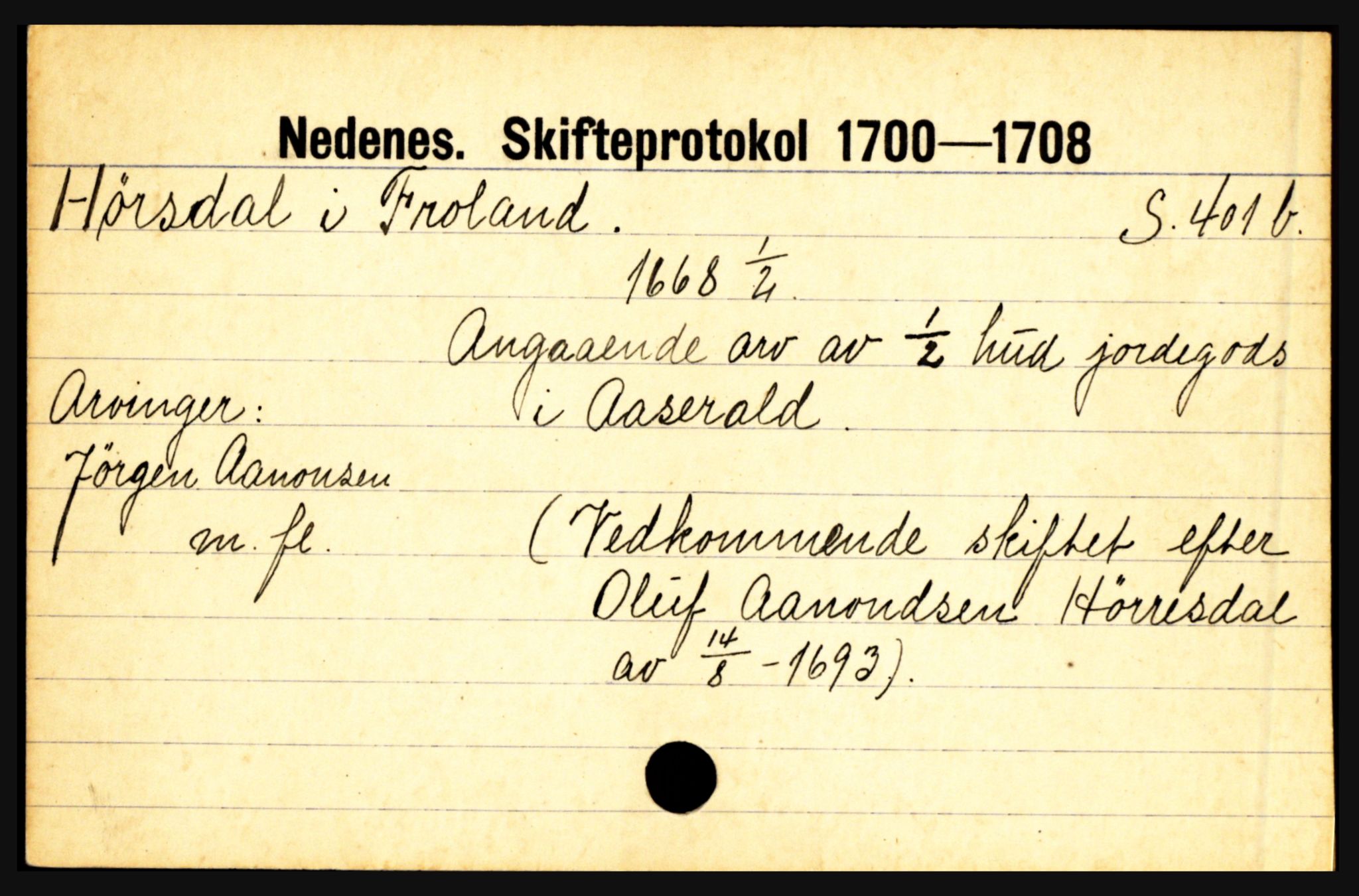 Nedenes sorenskriveri før 1824, AV/SAK-1221-0007/H, p. 13509