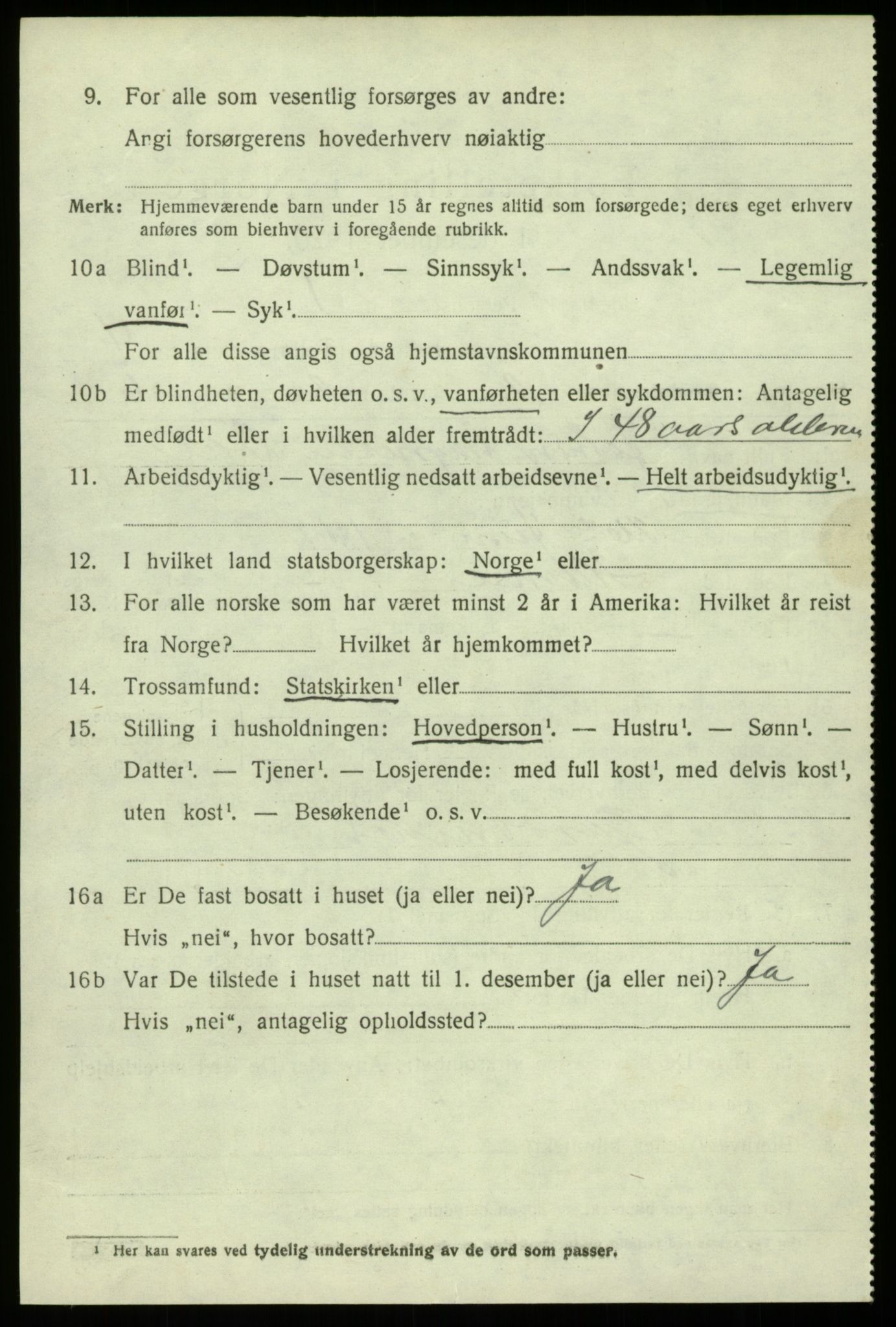 SAB, 1920 census for Alversund, 1920, p. 2681