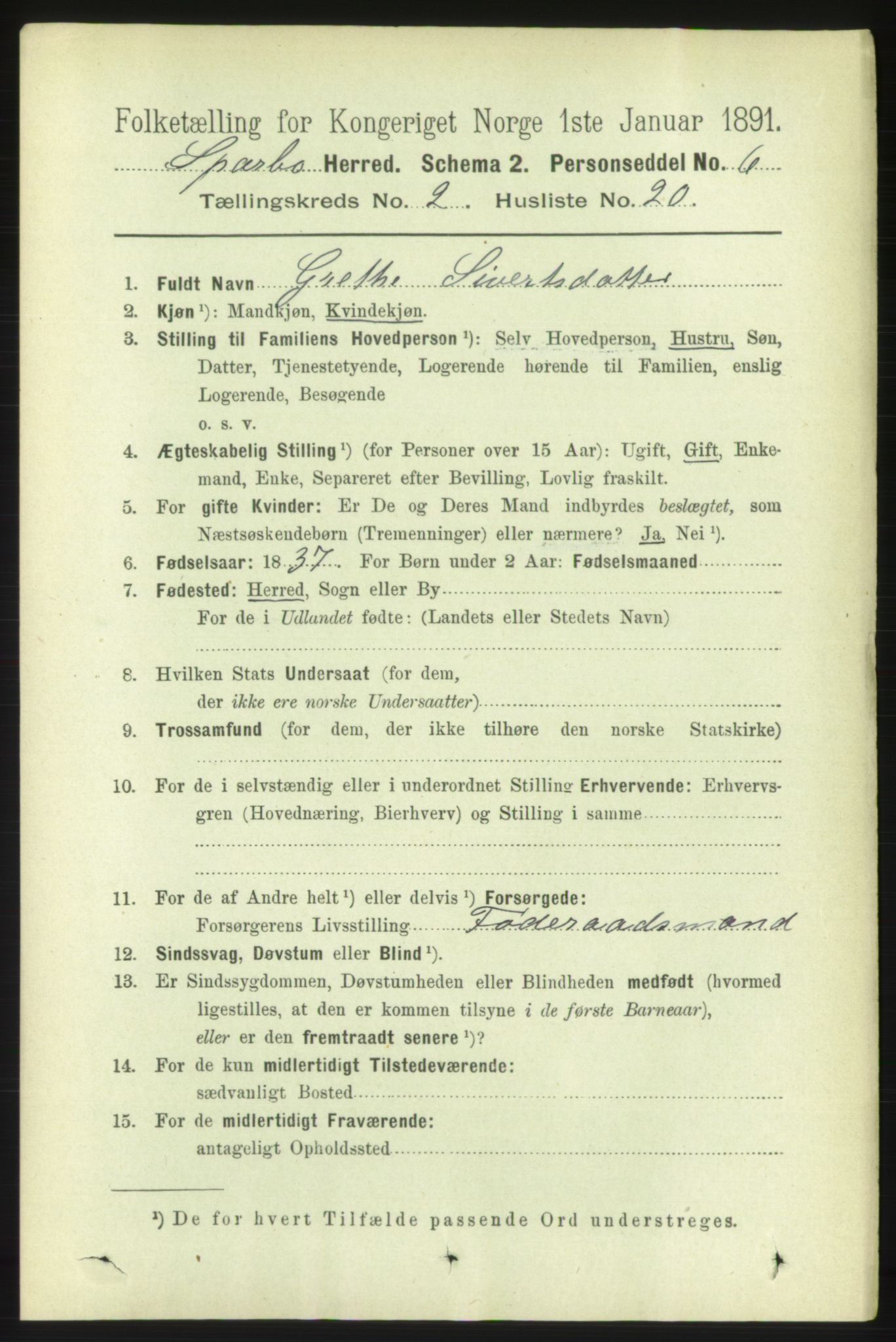 RA, 1891 census for 1731 Sparbu, 1891, p. 779