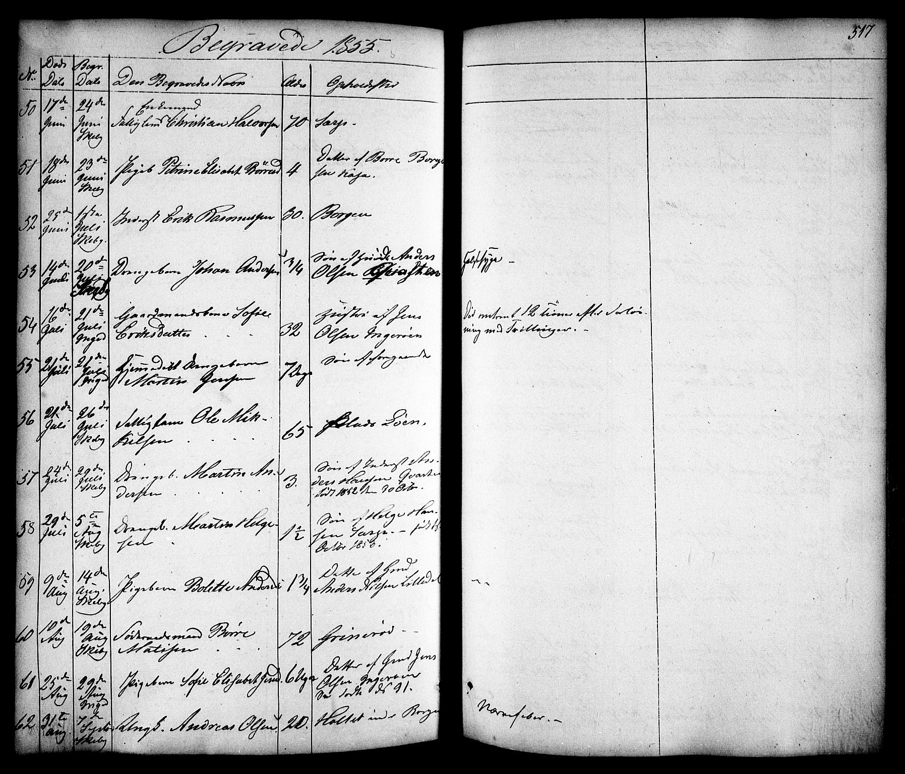 Skjeberg prestekontor Kirkebøker, AV/SAO-A-10923/F/Fa/L0006: Parish register (official) no. I 6, 1846-1858, p. 517