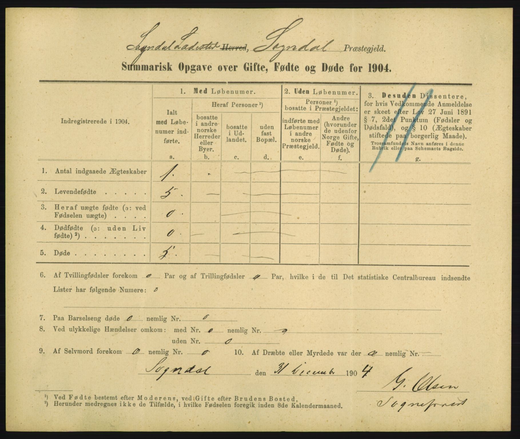 Statistisk sentralbyrå, Sosiodemografiske emner, Befolkning, RA/S-2228/D/Df/Dfa/Dfab/L0028: Summariske oppgaver over fødte, gifte, døde. Byer, 1904, p. 133