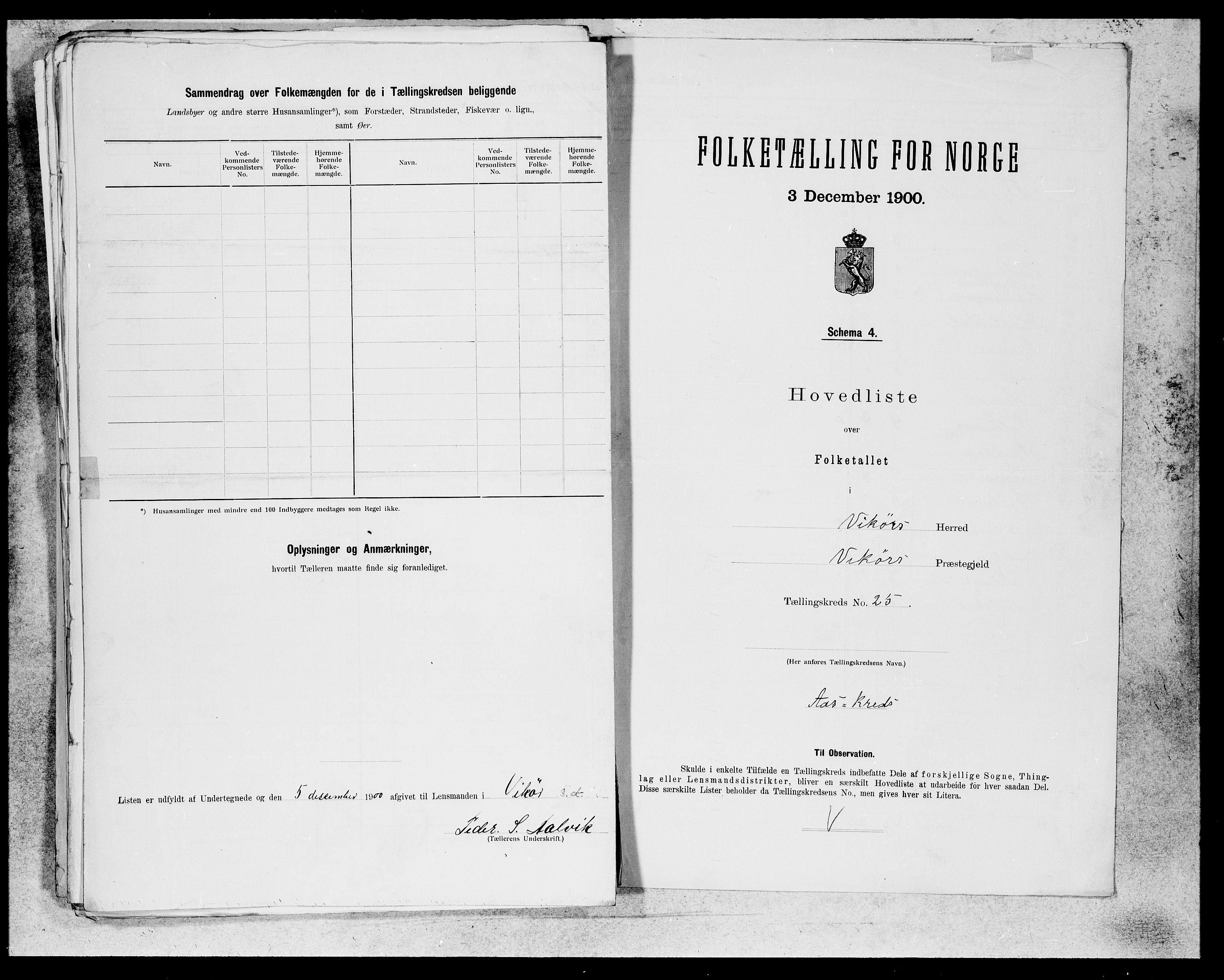 SAB, 1900 census for Kvam, 1900, p. 49