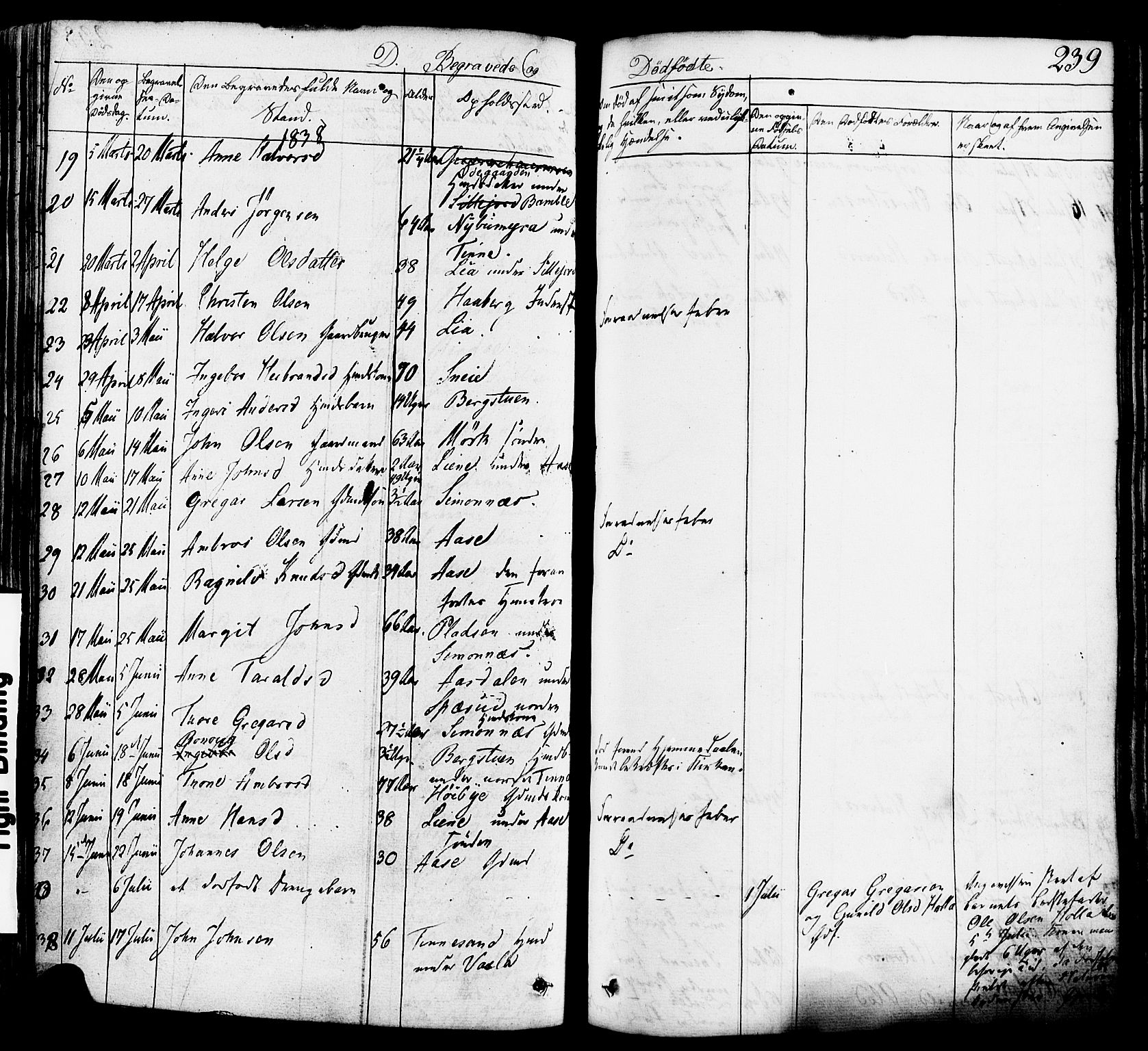 Heddal kirkebøker, AV/SAKO-A-268/F/Fa/L0006: Parish register (official) no. I 6, 1837-1854, p. 239