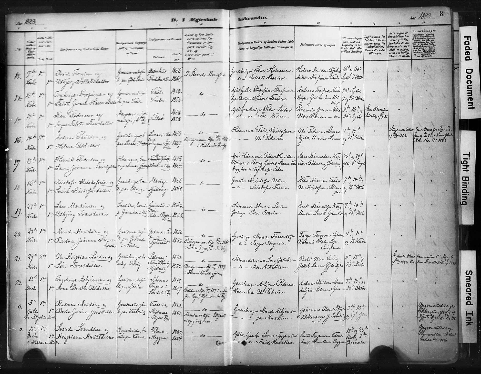 Strand sokneprestkontor, AV/SAST-A-101828/H/Ha/Haa/L0010: Parish register (official) no. A 10, 1882-1929, p. 3