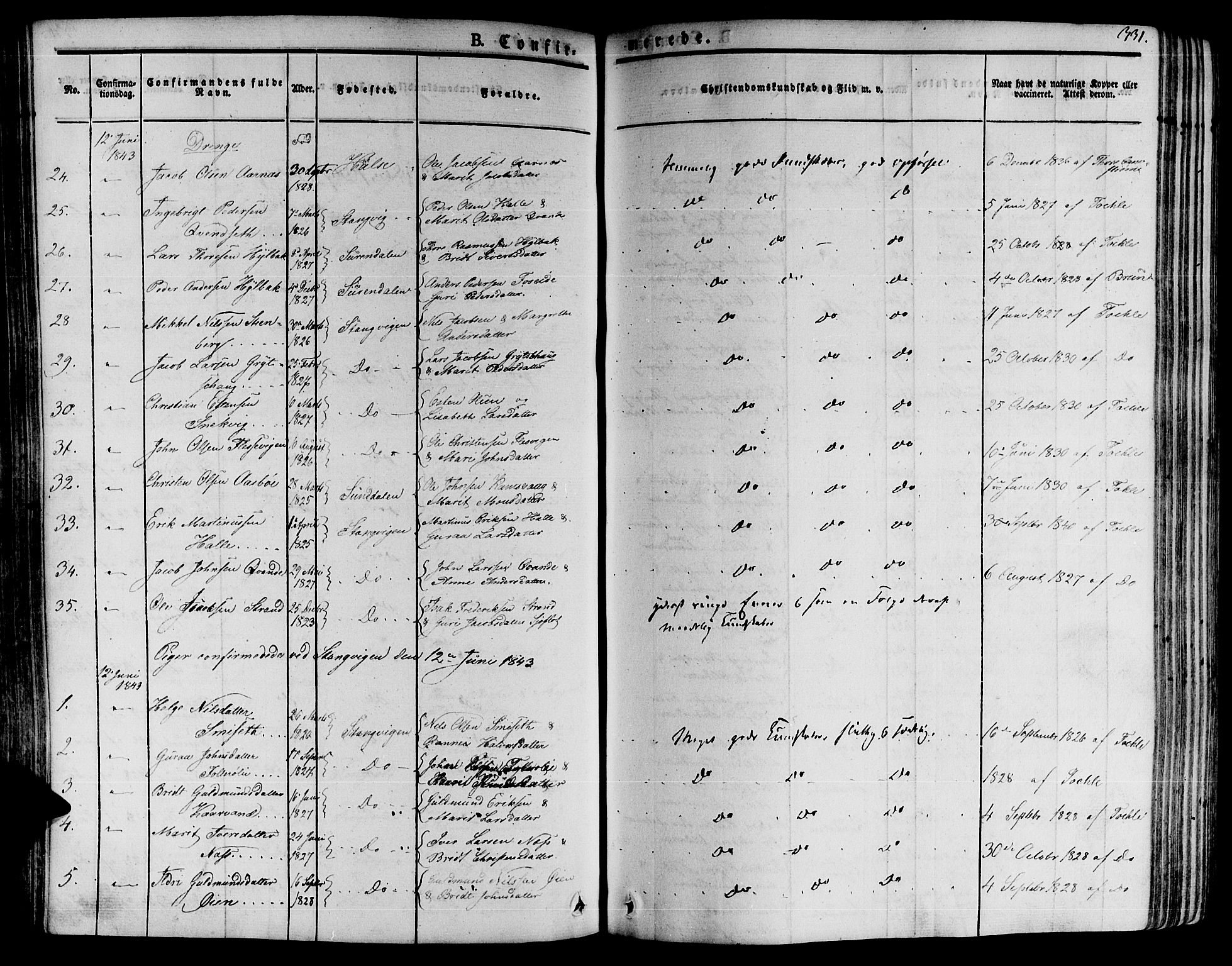 Ministerialprotokoller, klokkerbøker og fødselsregistre - Møre og Romsdal, AV/SAT-A-1454/592/L1024: Parish register (official) no. 592A03 /1, 1831-1849, p. 331