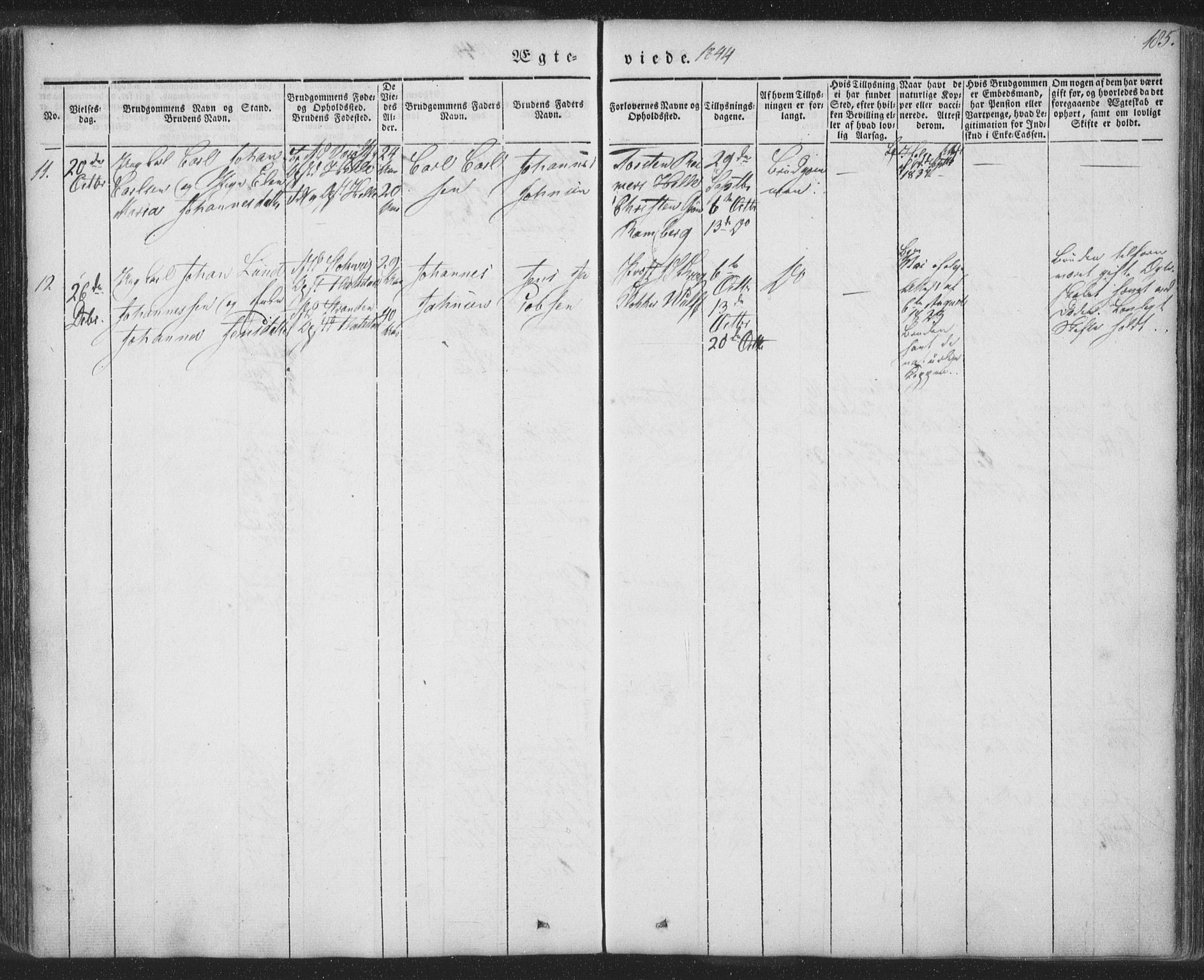 Ministerialprotokoller, klokkerbøker og fødselsregistre - Nordland, AV/SAT-A-1459/885/L1202: Parish register (official) no. 885A03, 1838-1859, p. 185