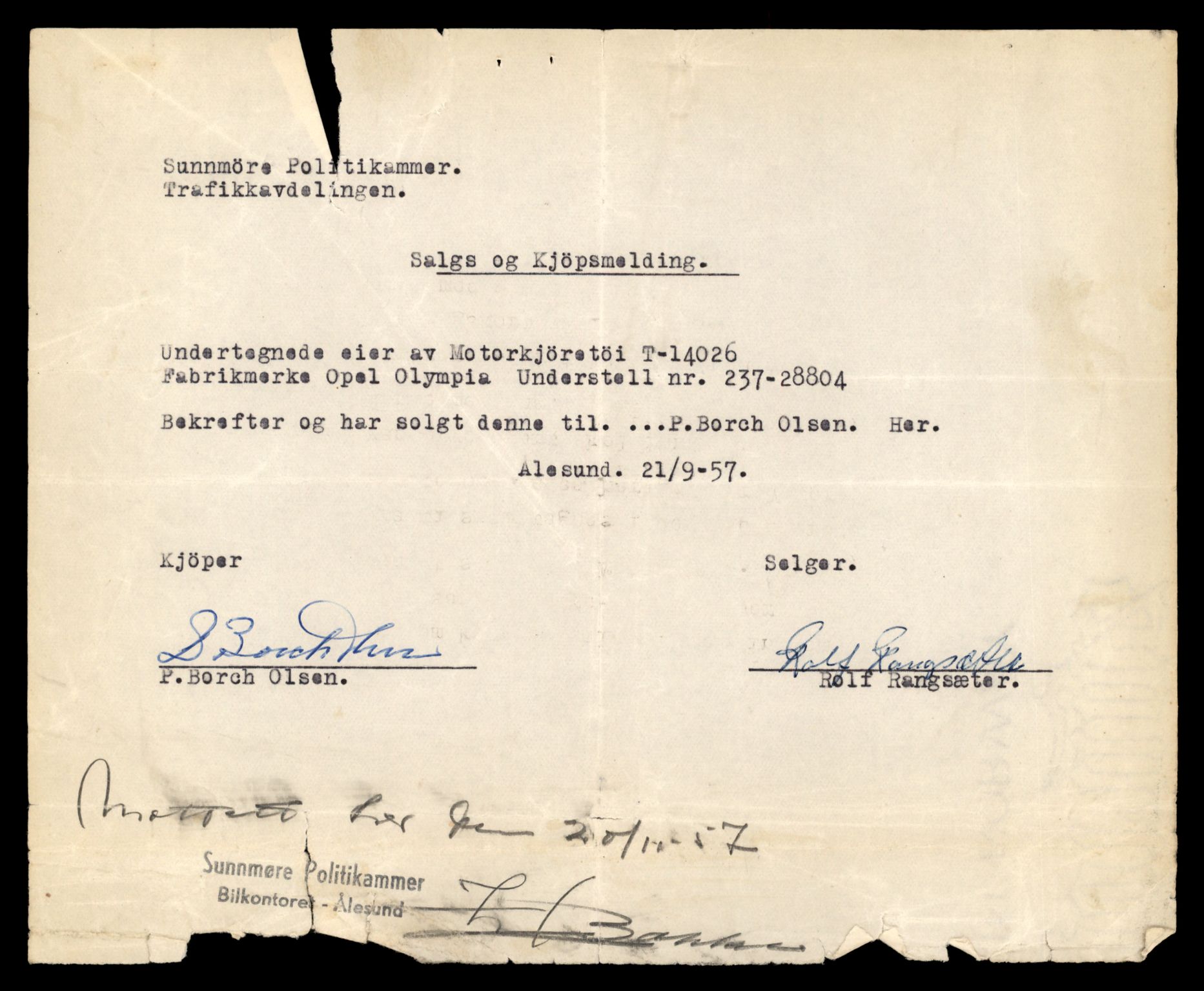 Møre og Romsdal vegkontor - Ålesund trafikkstasjon, AV/SAT-A-4099/F/Fe/L0042: Registreringskort for kjøretøy T 13906 - T 14079, 1927-1998, p. 1865