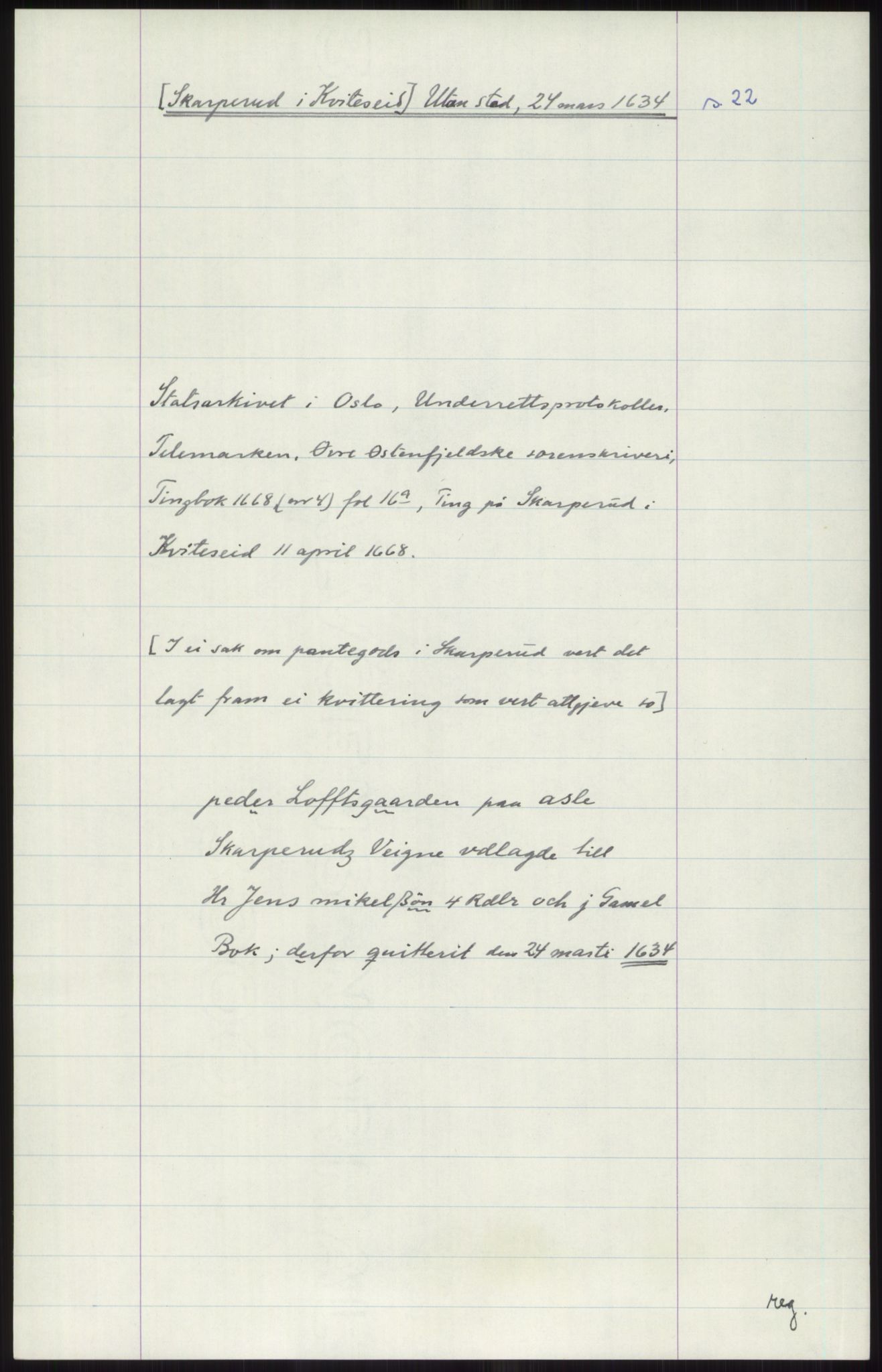 Samlinger til kildeutgivelse, Diplomavskriftsamlingen, AV/RA-EA-4053/H/Ha, p. 2413