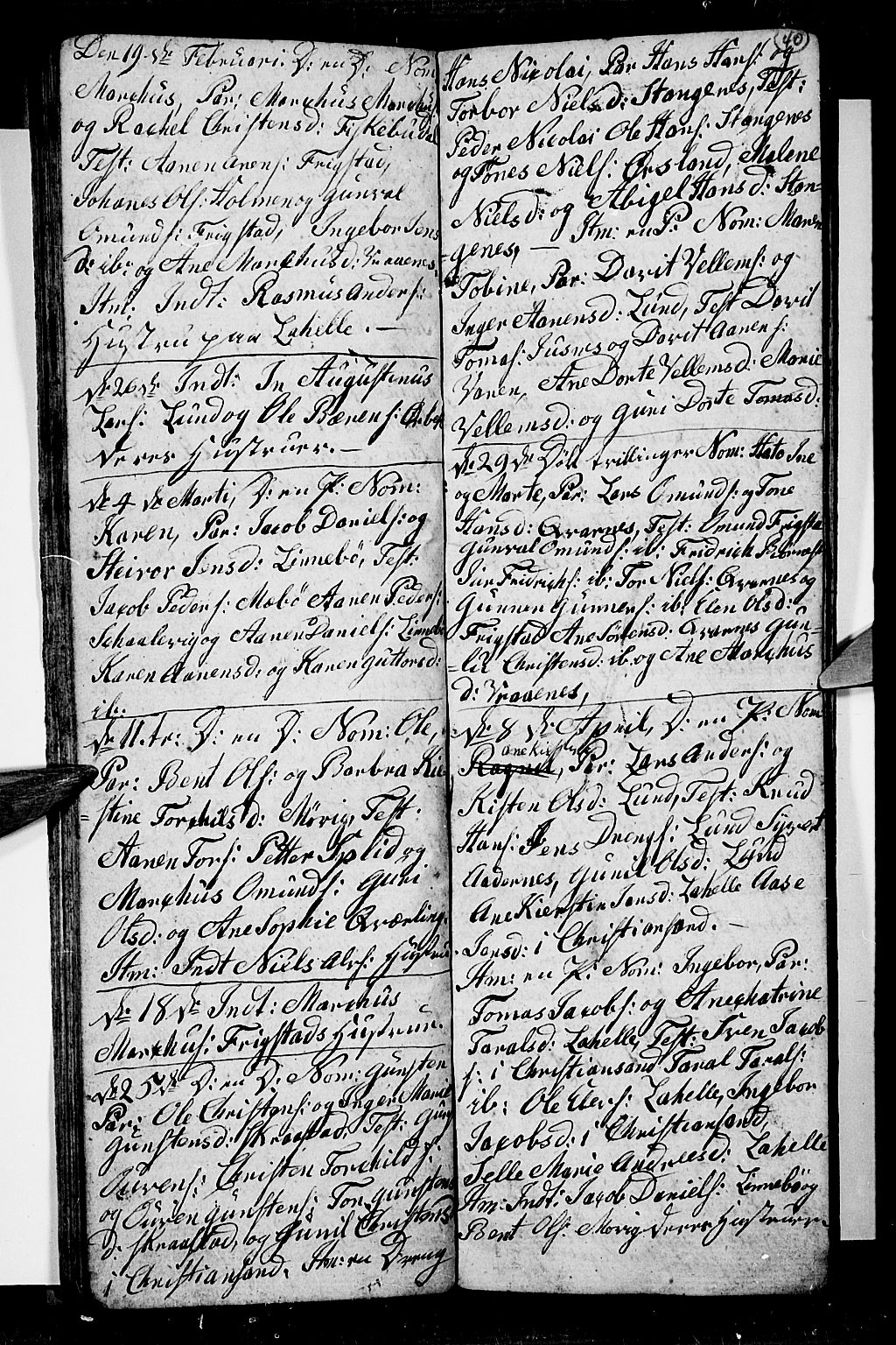 Oddernes sokneprestkontor, AV/SAK-1111-0033/F/Fb/Fba/L0002: Parish register (copy) no. B 2, 1791-1806, p. 40