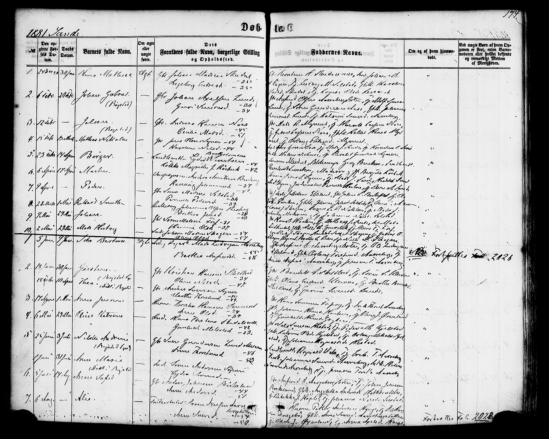 Gaular sokneprestembete, SAB/A-80001/H/Haa: Parish register (official) no. A 5, 1860-1881, p. 174