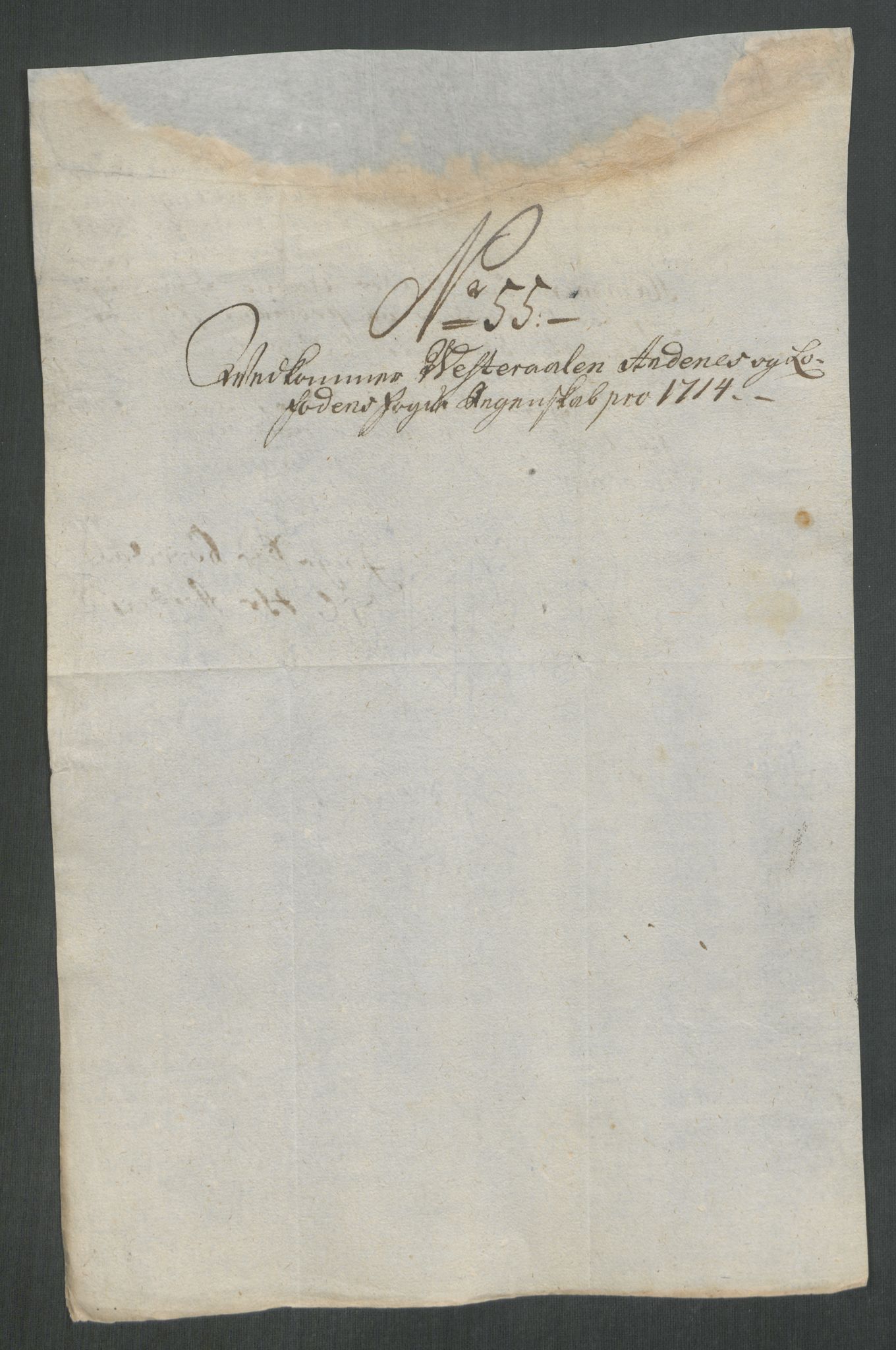 Rentekammeret inntil 1814, Reviderte regnskaper, Fogderegnskap, AV/RA-EA-4092/R67/L4680: Fogderegnskap Vesterålen, Andenes og Lofoten, 1714, p. 266