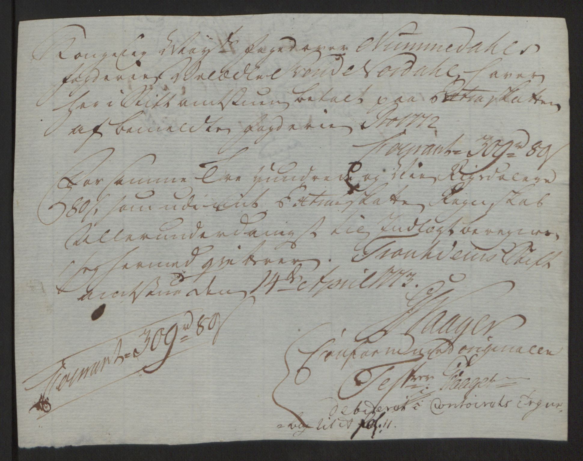 Rentekammeret inntil 1814, Reviderte regnskaper, Fogderegnskap, AV/RA-EA-4092/R64/L4502: Ekstraskatten Namdal, 1762-1772, p. 469