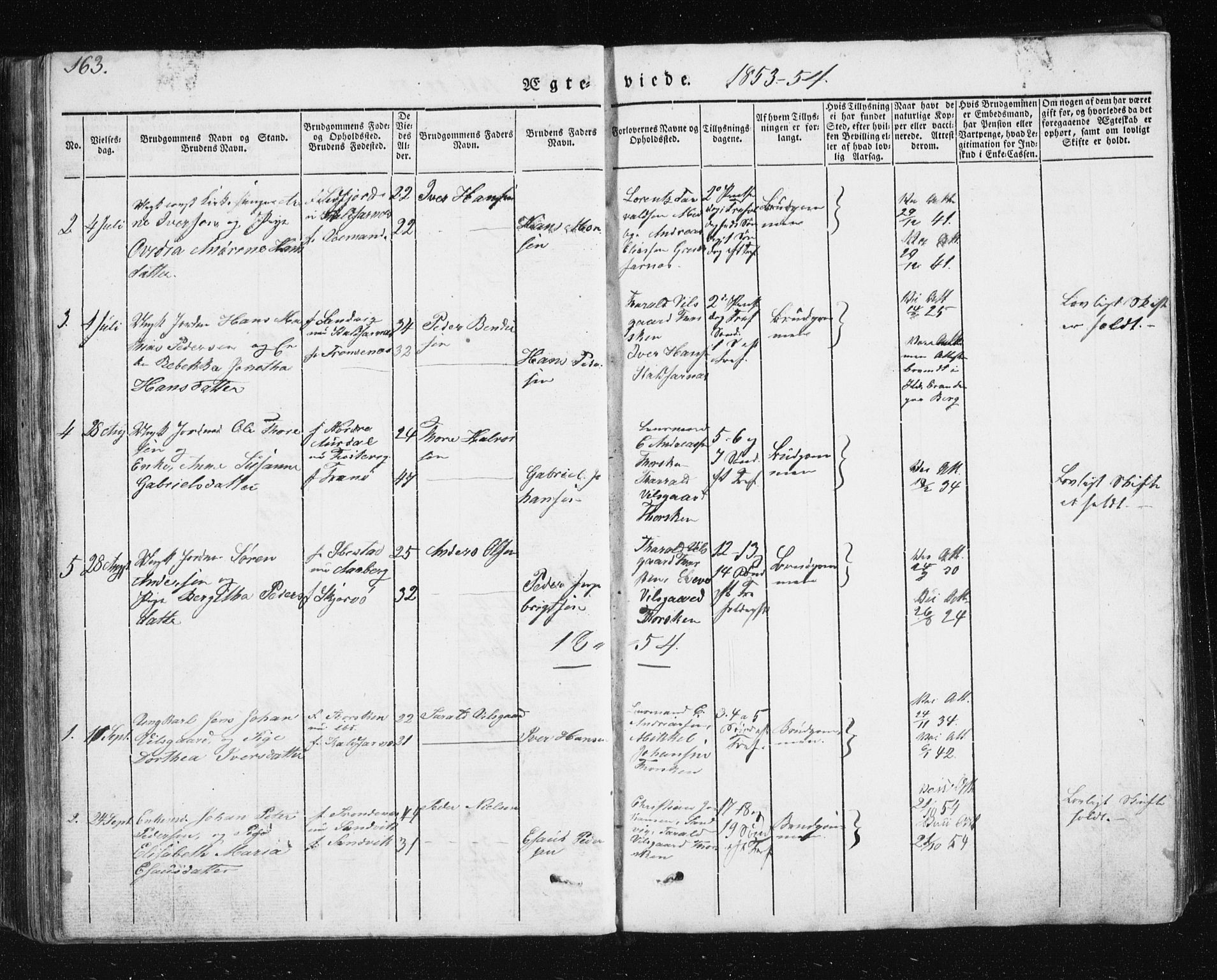 Berg sokneprestkontor, SATØ/S-1318/G/Ga/Gab/L0011klokker: Parish register (copy) no. 11, 1833-1878, p. 163