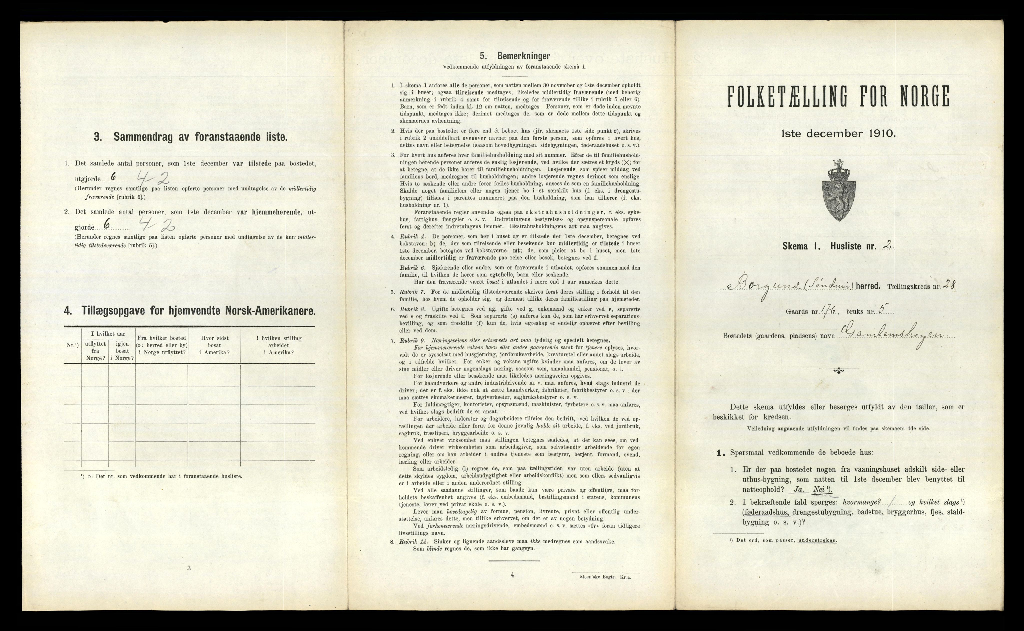 RA, 1910 census for Borgund, 1910, p. 1921