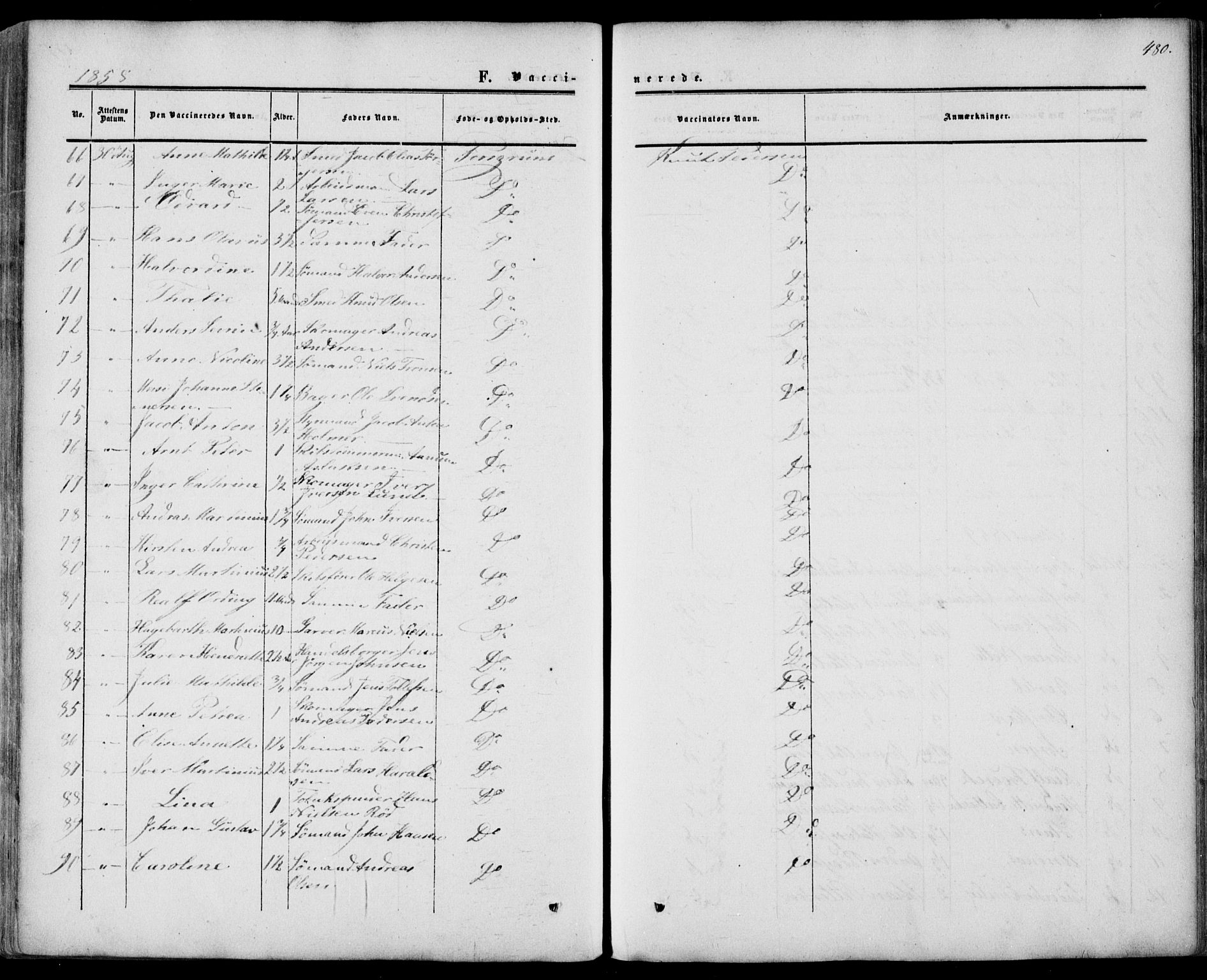 Porsgrunn kirkebøker , AV/SAKO-A-104/F/Fa/L0007: Parish register (official) no. 7, 1858-1877, p. 480