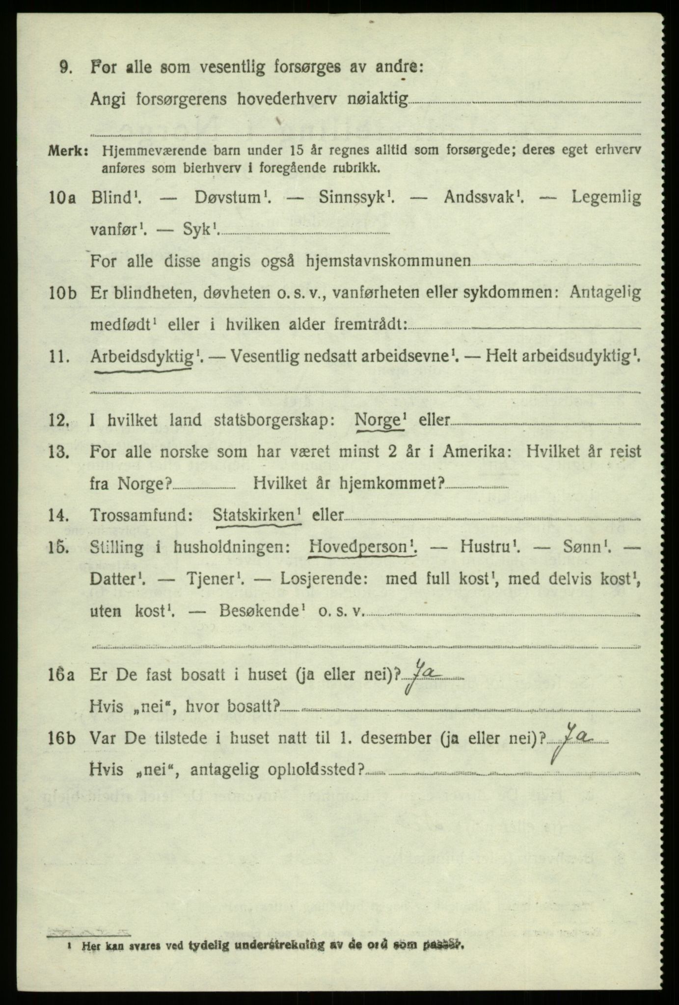 SAB, 1920 census for Fusa, 1920, p. 454