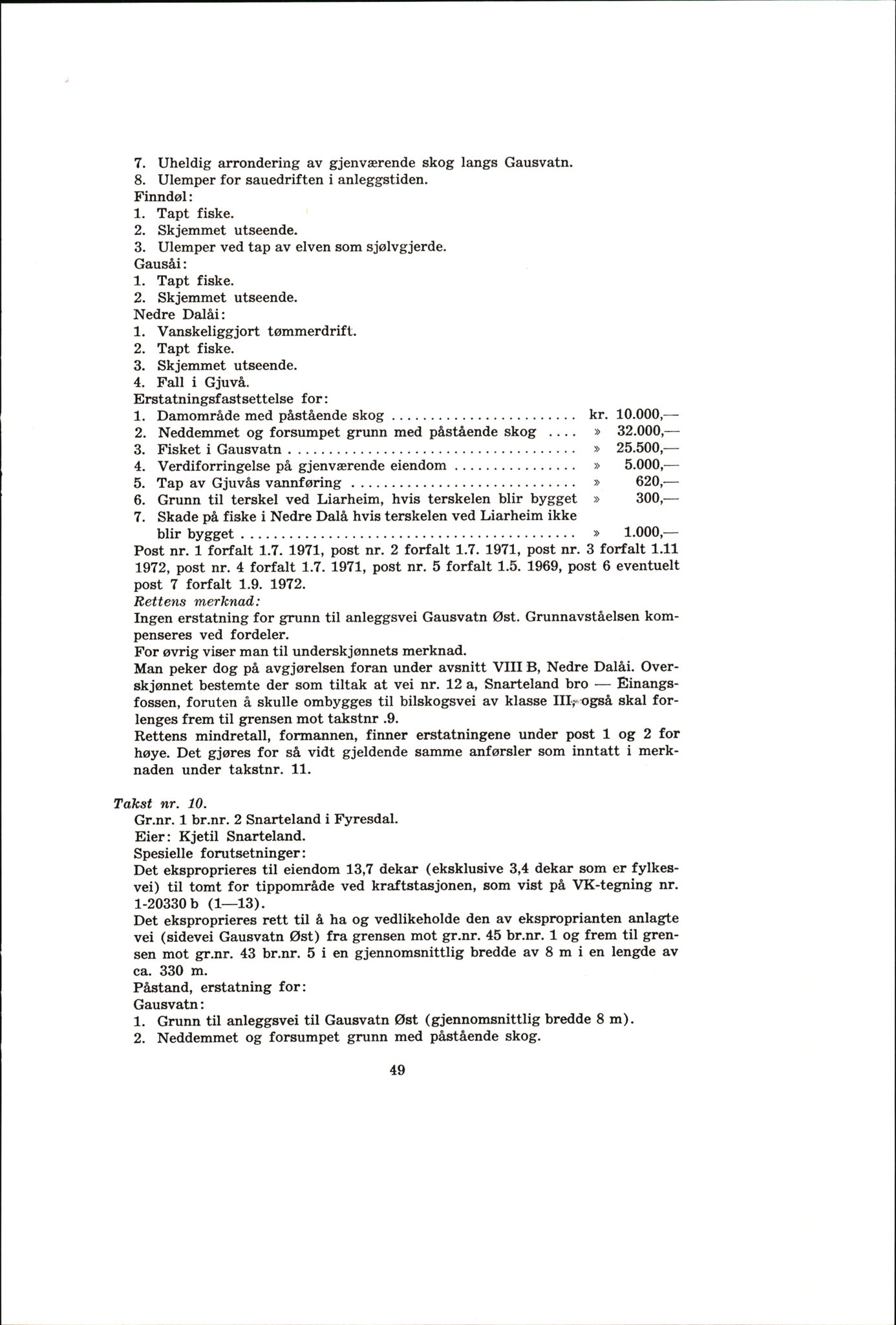 Vest-Telemark sorenskriveri, AV/SAKO-A-134/F/Fo/Fob/L0004: Skjønn/rettsbøker for kraftutbygging/veg, 1973-1989, p. 51