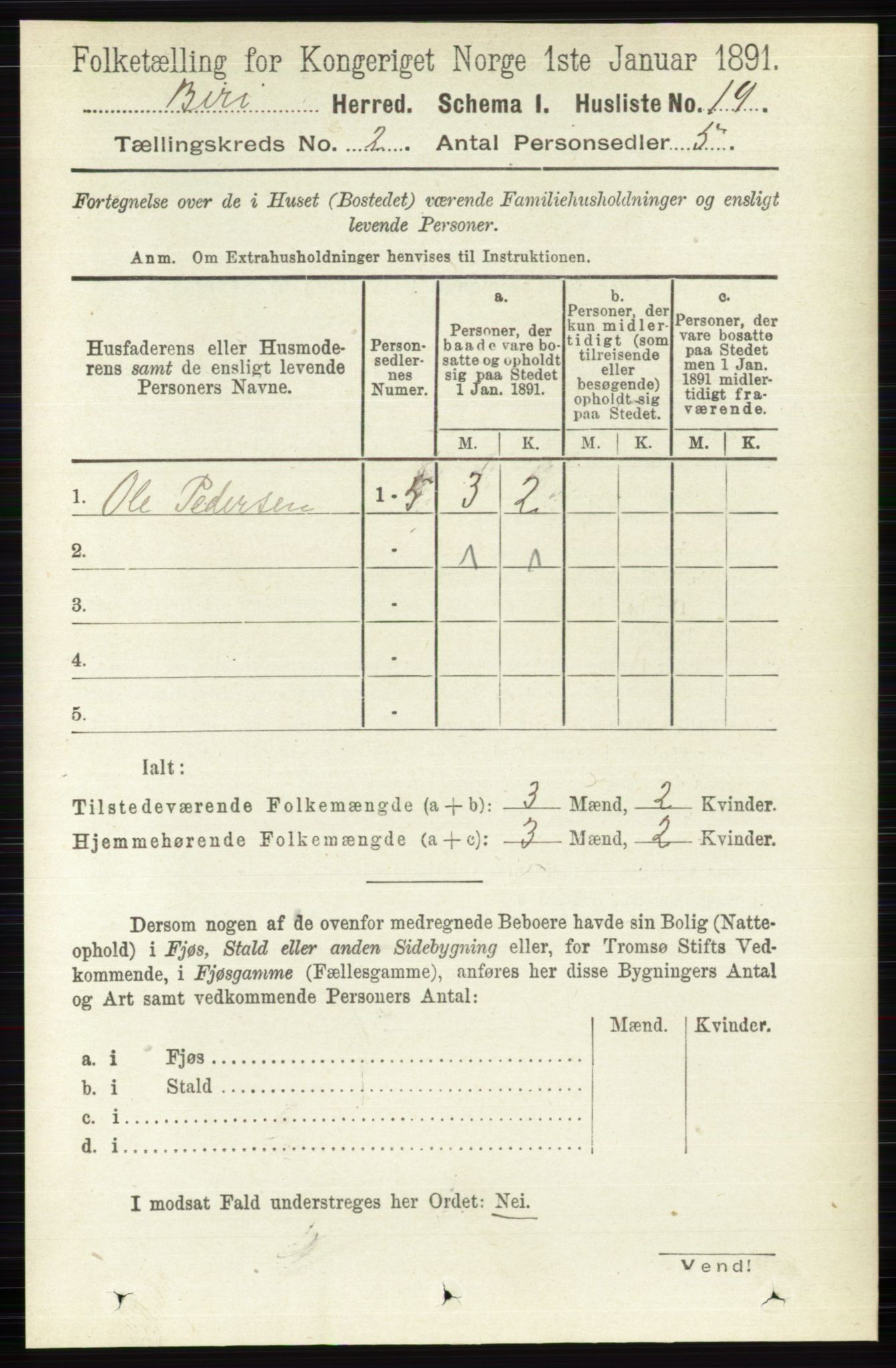 RA, 1891 census for 0525 Biri, 1891, p. 476