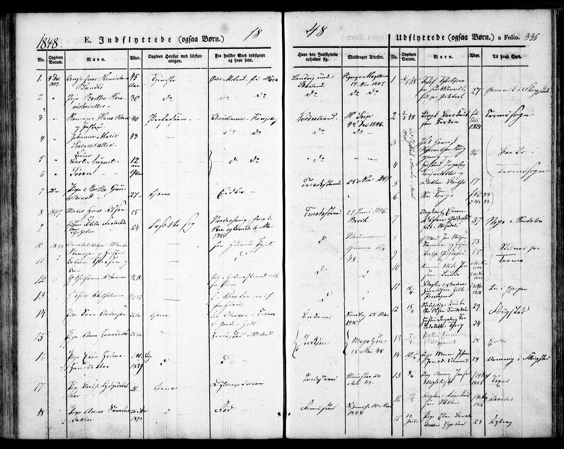 Holt sokneprestkontor, AV/SAK-1111-0021/F/Fa/L0007: Parish register (official) no. A 7, 1836-1848, p. 335