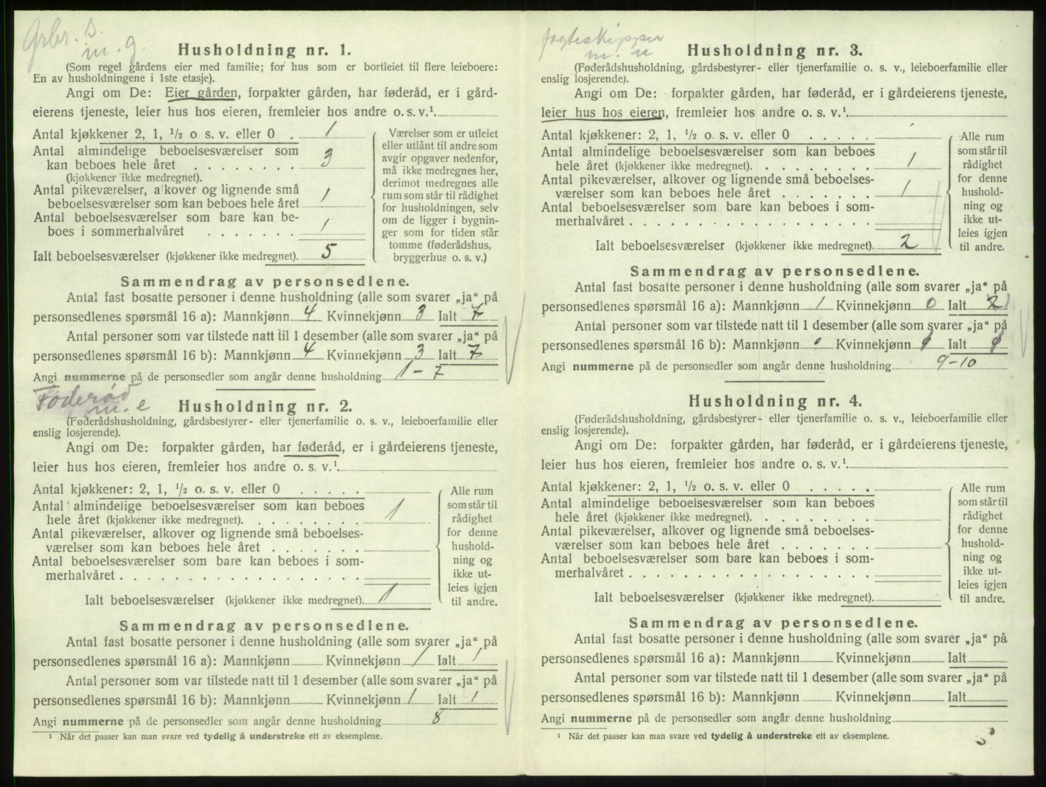 SAB, 1920 census for Lavik, 1920, p. 65