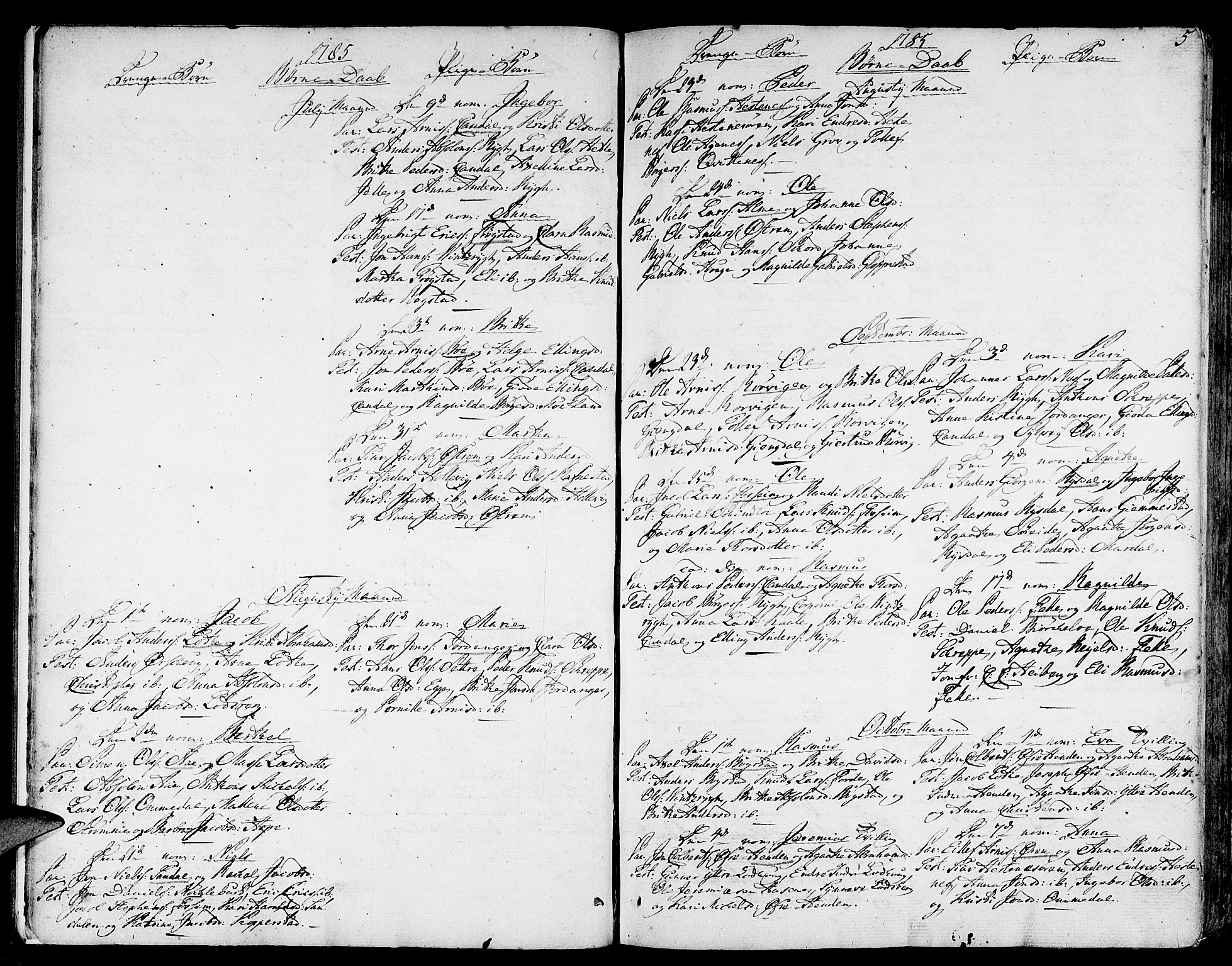 Gloppen sokneprestembete, AV/SAB-A-80101/H/Haa/Haaa/L0005: Parish register (official) no. A 5, 1785-1815, p. 5