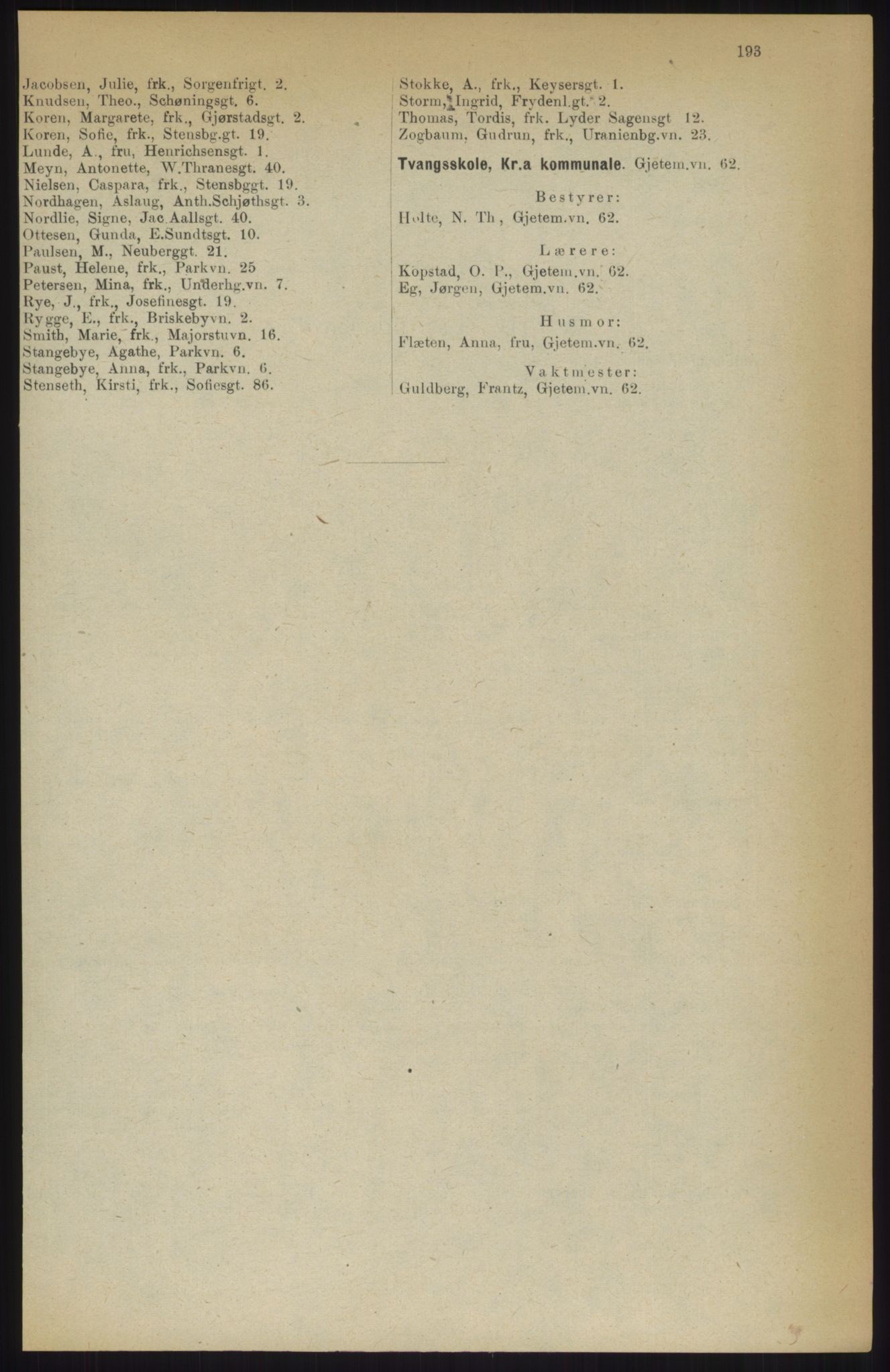 Kristiania/Oslo adressebok, PUBL/-, 1914, p. 193