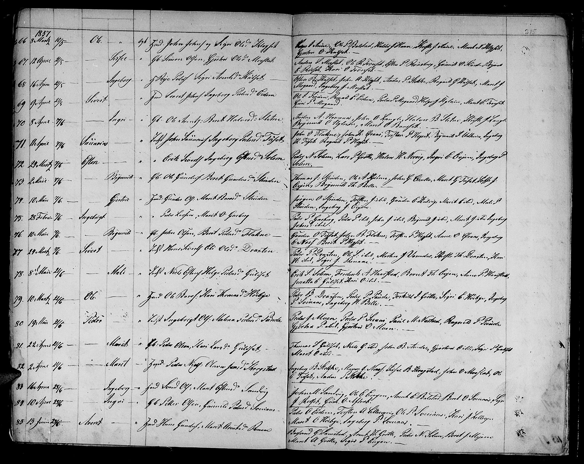 Ministerialprotokoller, klokkerbøker og fødselsregistre - Sør-Trøndelag, AV/SAT-A-1456/695/L1154: Parish register (copy) no. 695C05, 1842-1858, p. 215