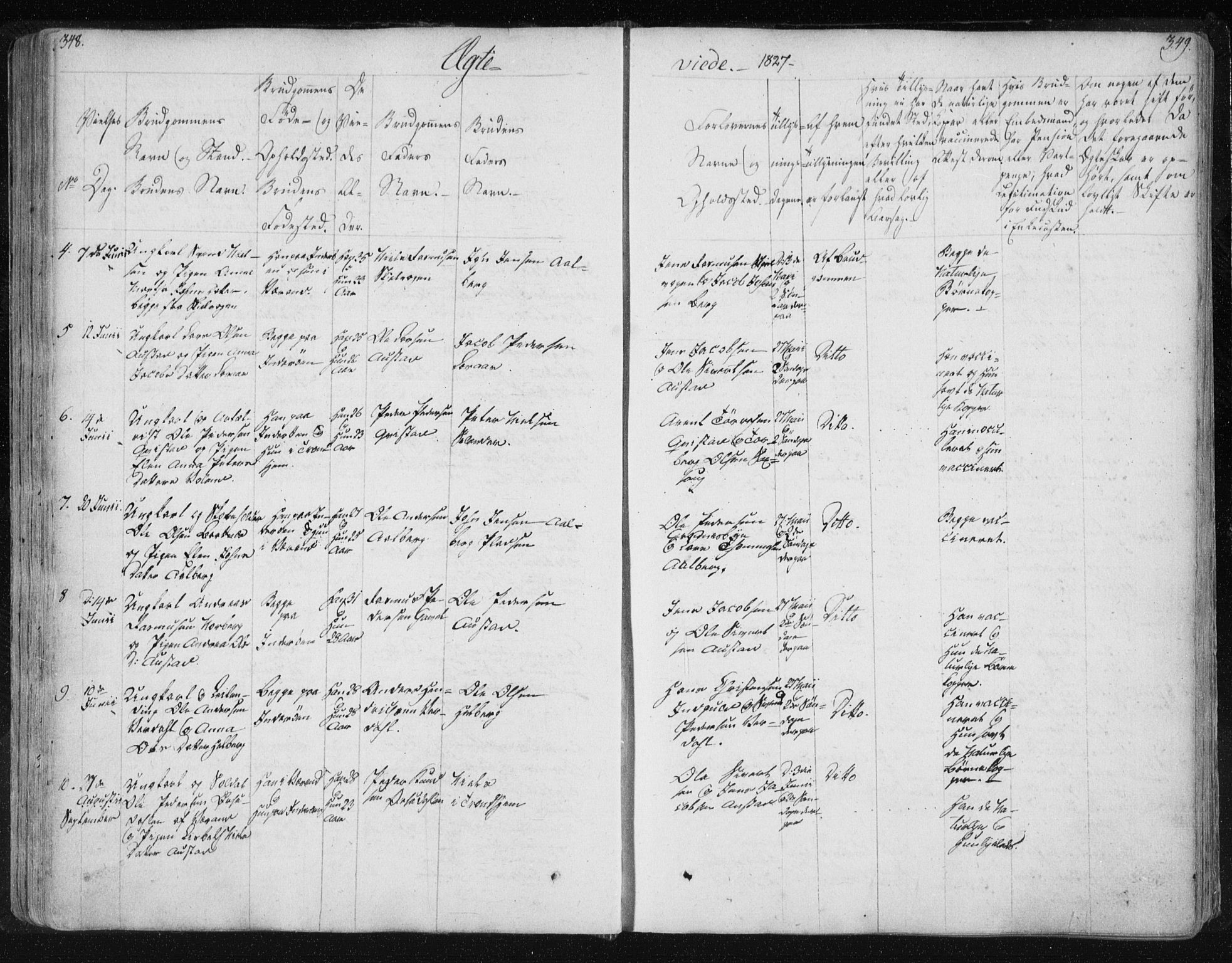 Ministerialprotokoller, klokkerbøker og fødselsregistre - Nord-Trøndelag, SAT/A-1458/730/L0276: Parish register (official) no. 730A05, 1822-1830, p. 348-349