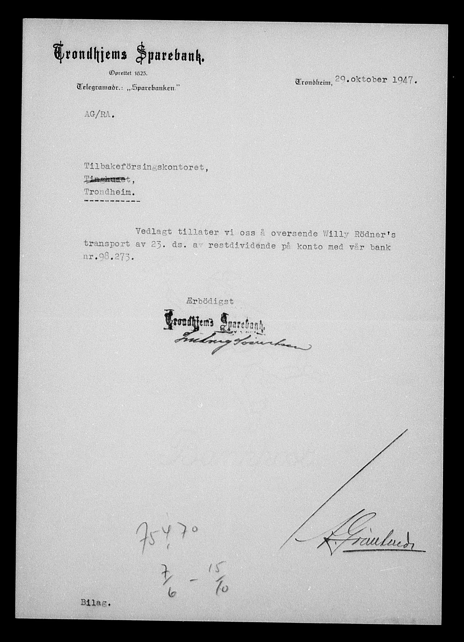 Justisdepartementet, Tilbakeføringskontoret for inndratte formuer, AV/RA-S-1564/H/Hc/Hca/L0909: --, 1945-1947, p. 578