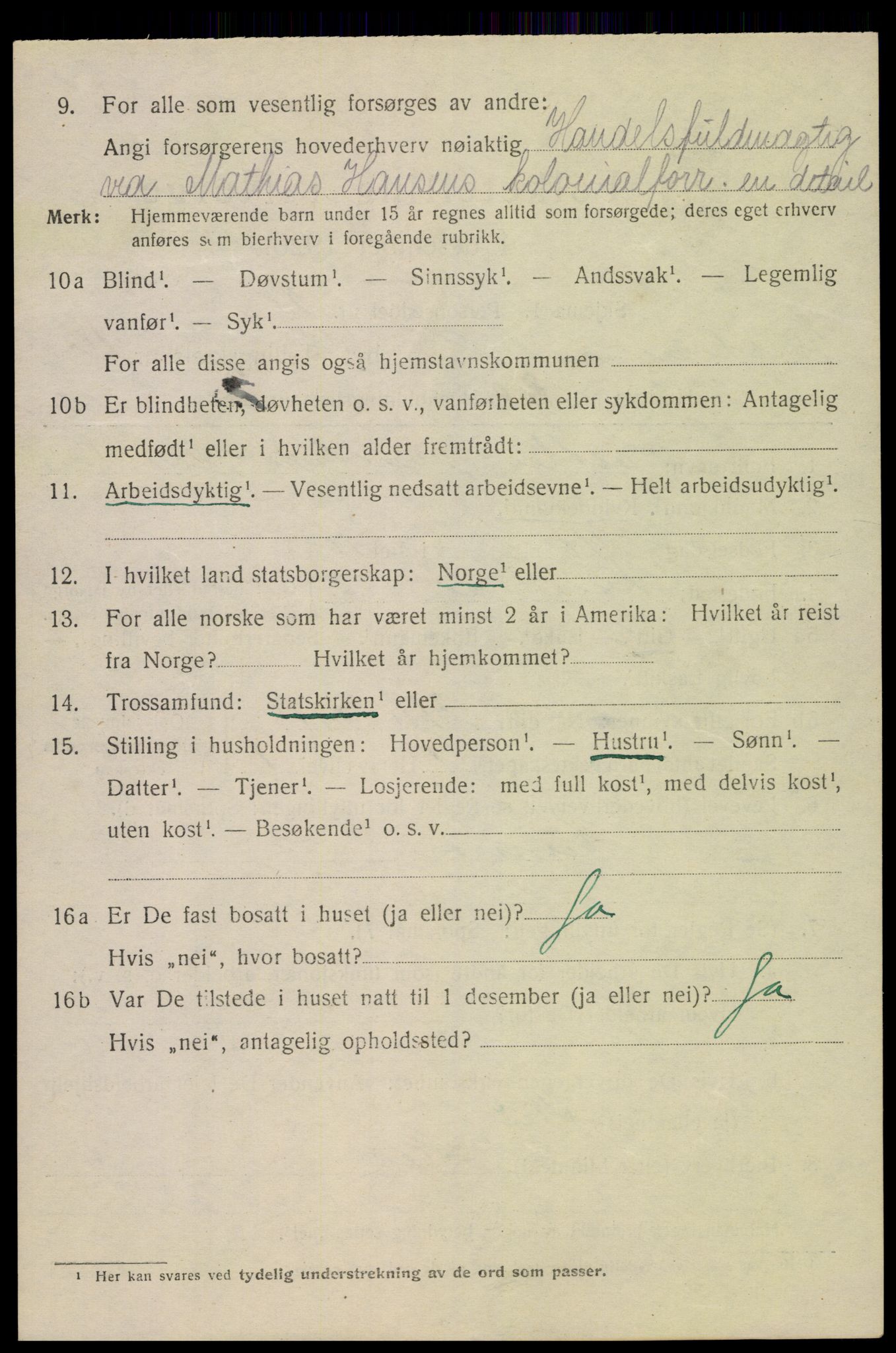 SAK, 1920 census for Kristiansand, 1920, p. 29484