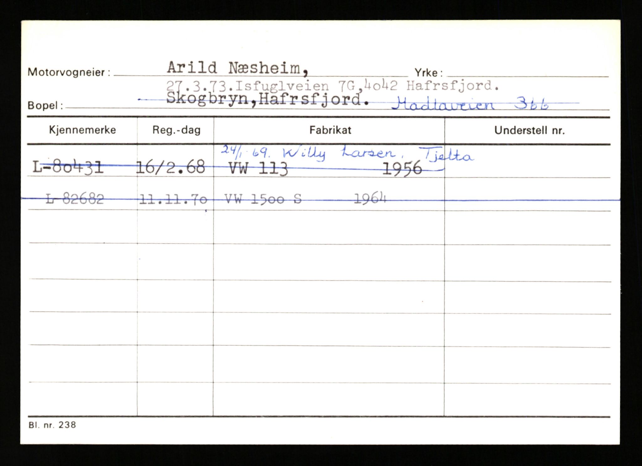 Stavanger trafikkstasjon, AV/SAST-A-101942/0/H/L0028: Næsheim - Omastrand, 1930-1971, p. 9