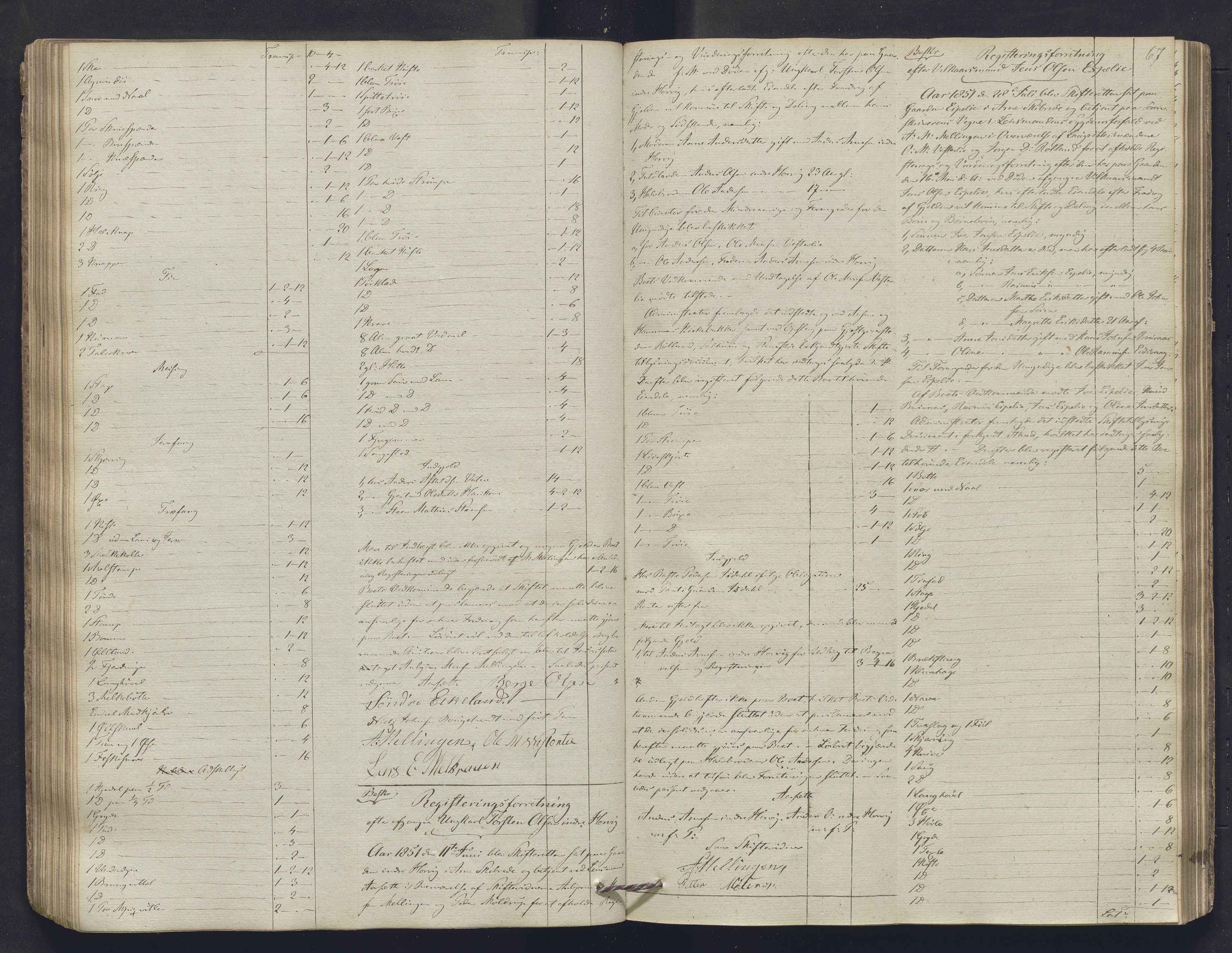 Nordhordland sorenskrivar, AV/SAB-A-2901/1/H/Hb/L0004: Registreringsprotokollar, 1846-1852, p. 67