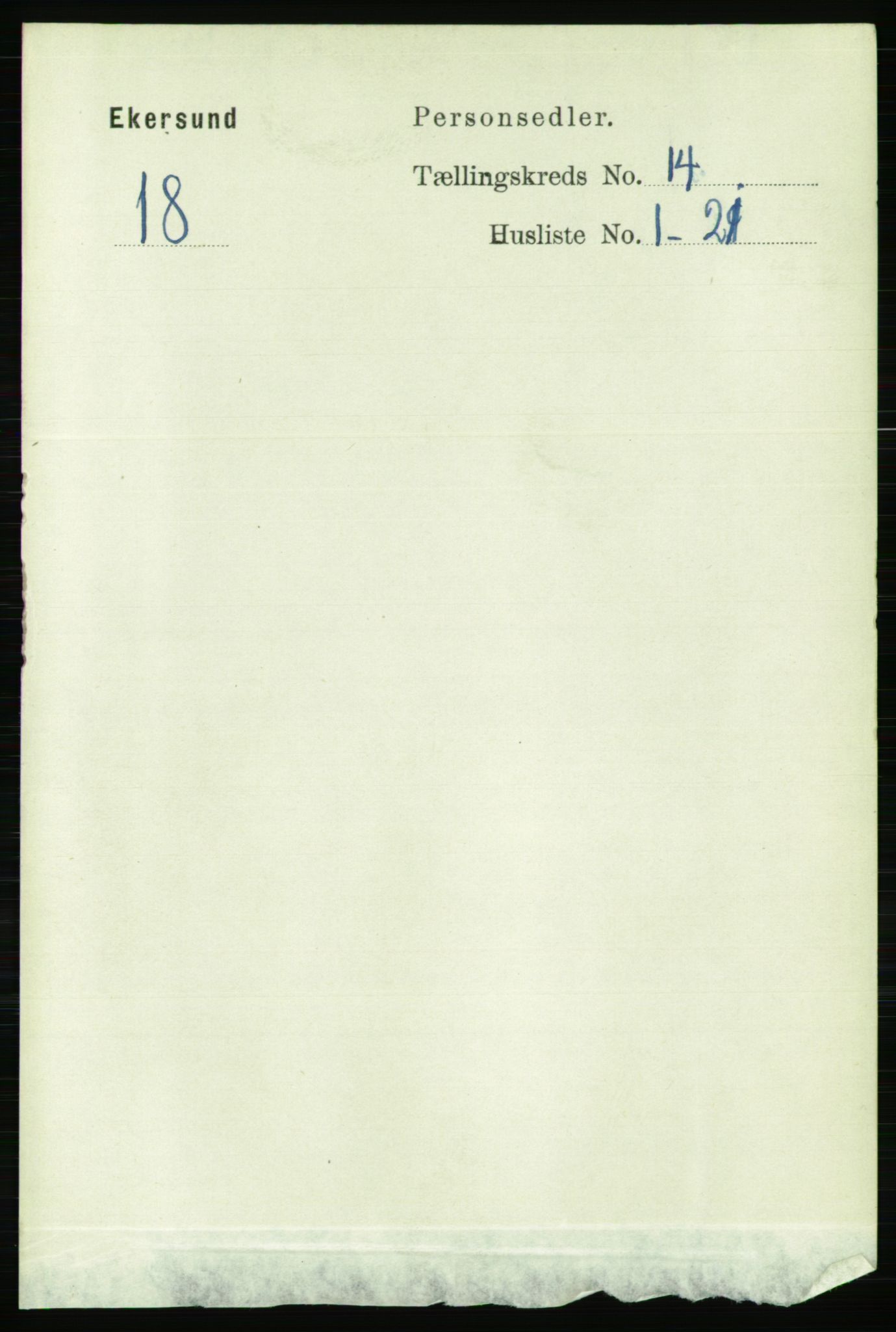 RA, 1891 census for 1101 Egersund, 1891, p. 2632