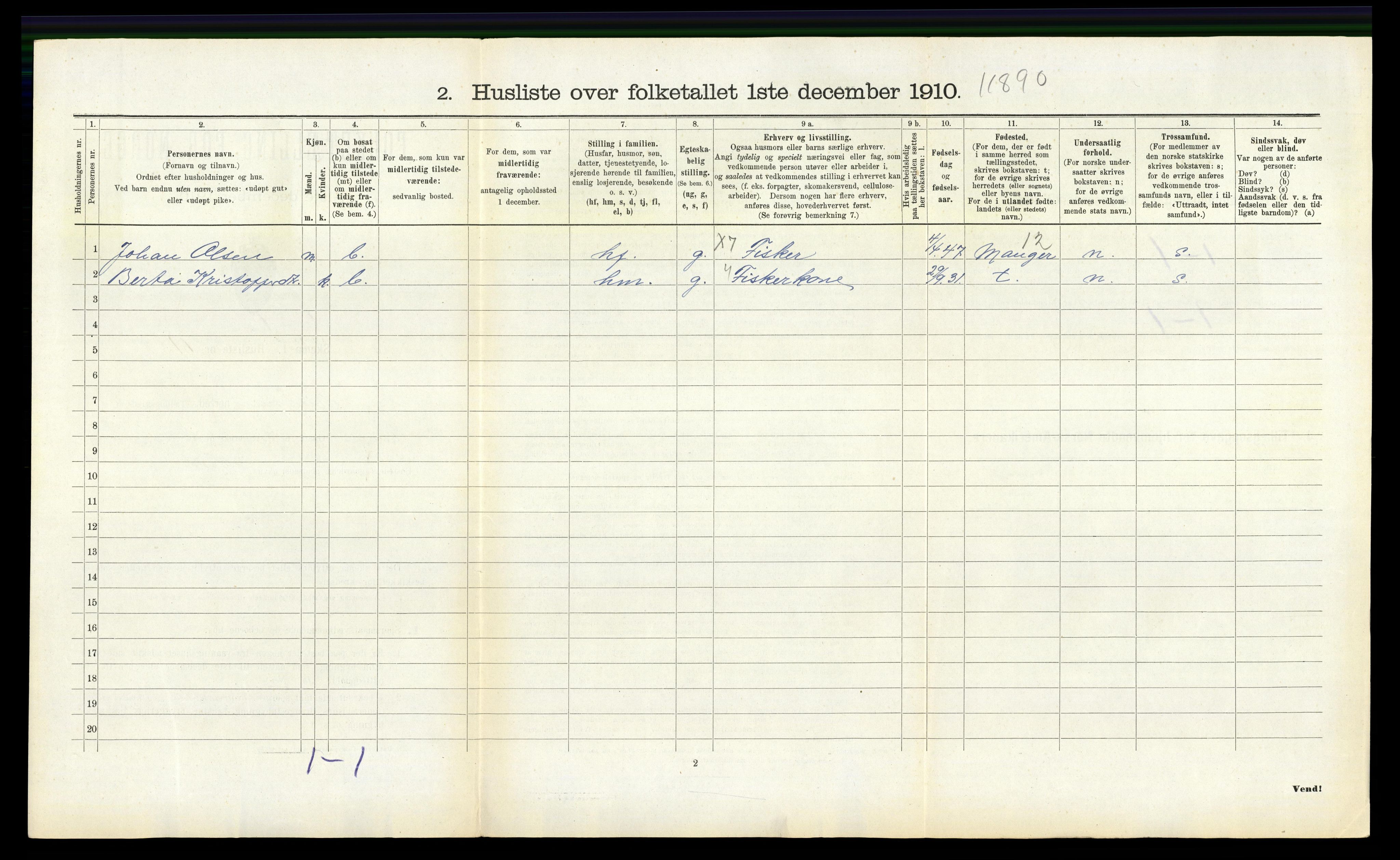 RA, 1910 census for Hjelme, 1910, p. 257