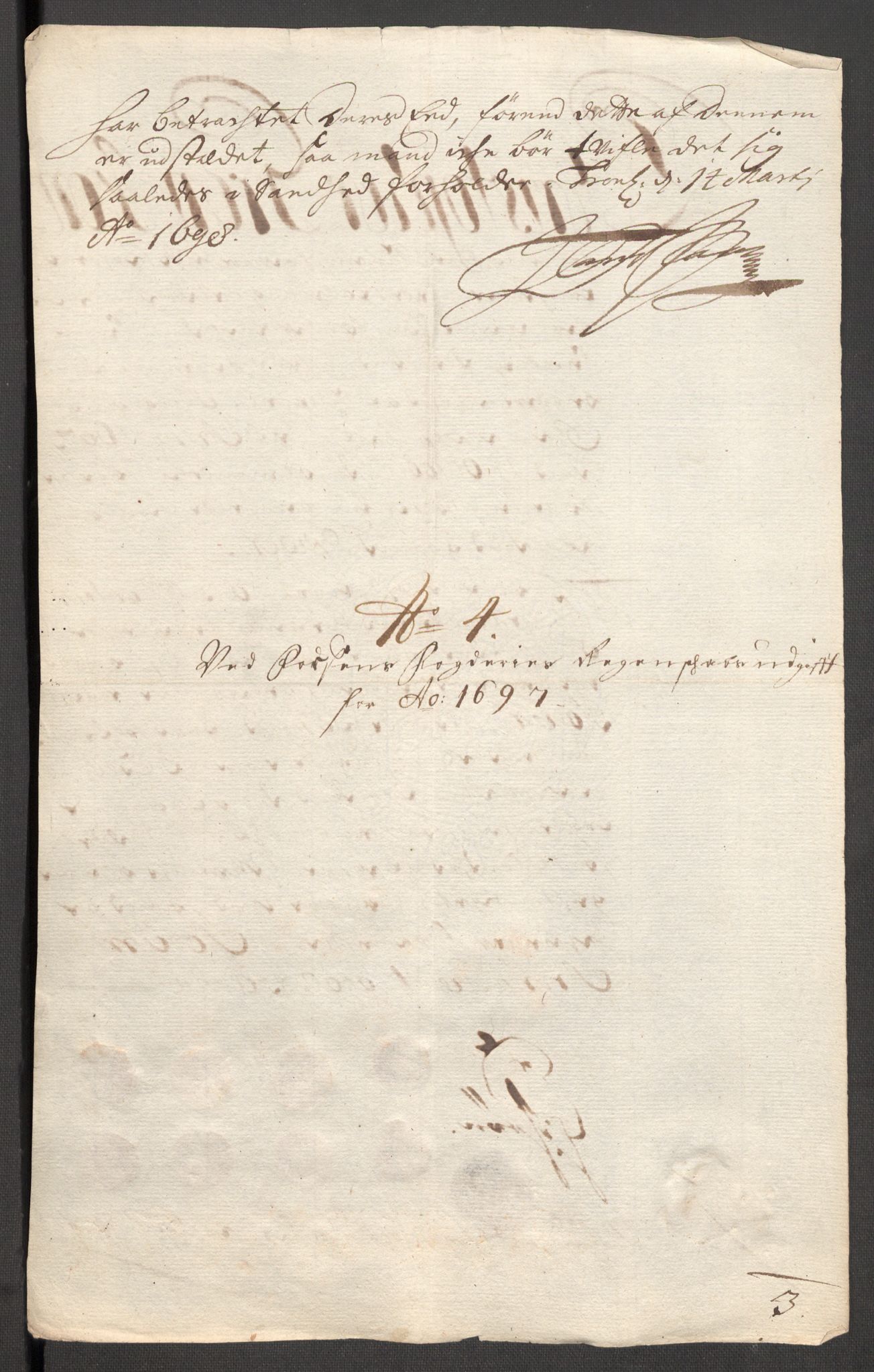 Rentekammeret inntil 1814, Reviderte regnskaper, Fogderegnskap, AV/RA-EA-4092/R57/L3852: Fogderegnskap Fosen, 1697, p. 178