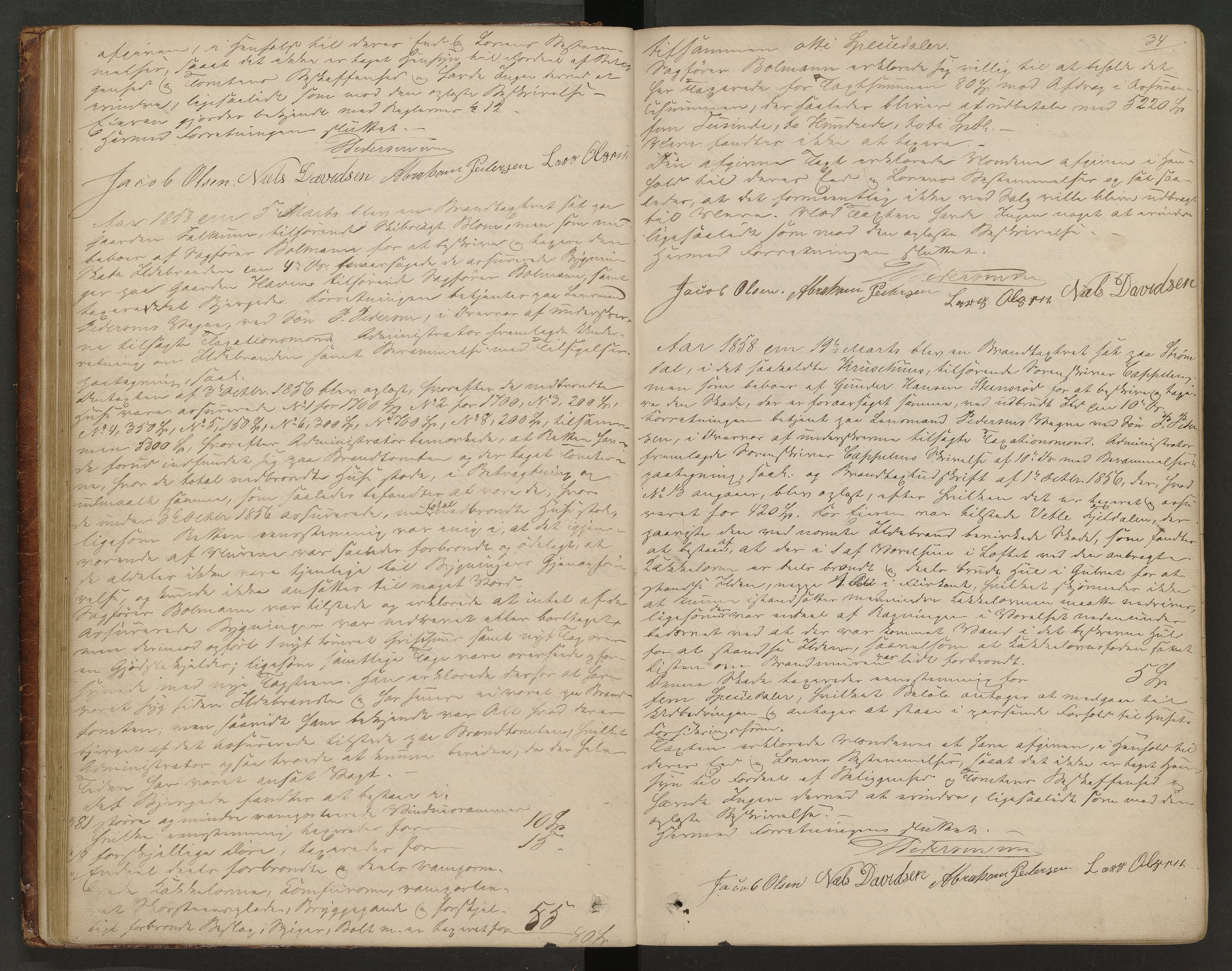 Gjerpen og Siljan lensmannskontor, AV/SAKO-A-555/Y/Ye/Yea/L0002: Branntakstprotokoll, 1856-1873