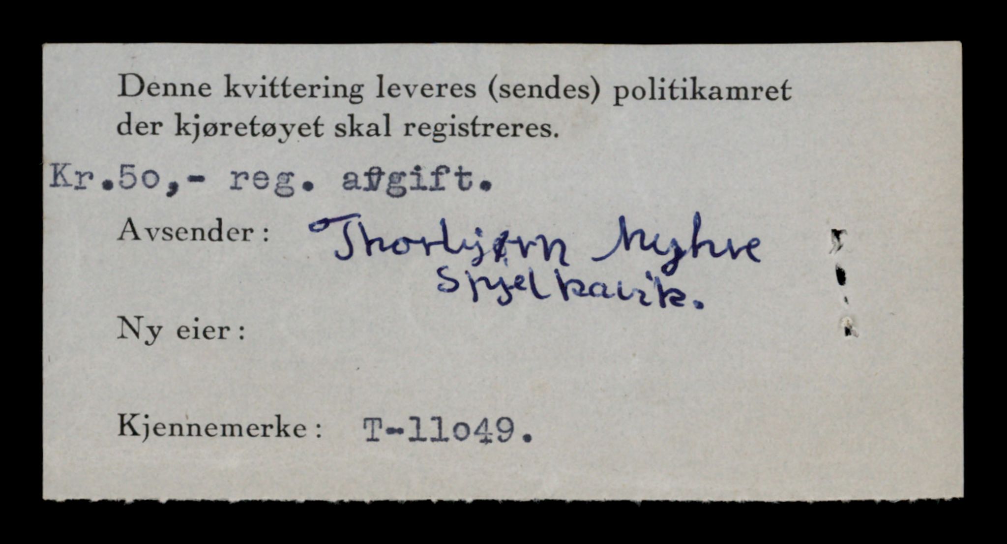 Møre og Romsdal vegkontor - Ålesund trafikkstasjon, SAT/A-4099/F/Fe/L0026: Registreringskort for kjøretøy T 11046 - T 11160, 1927-1998, p. 70