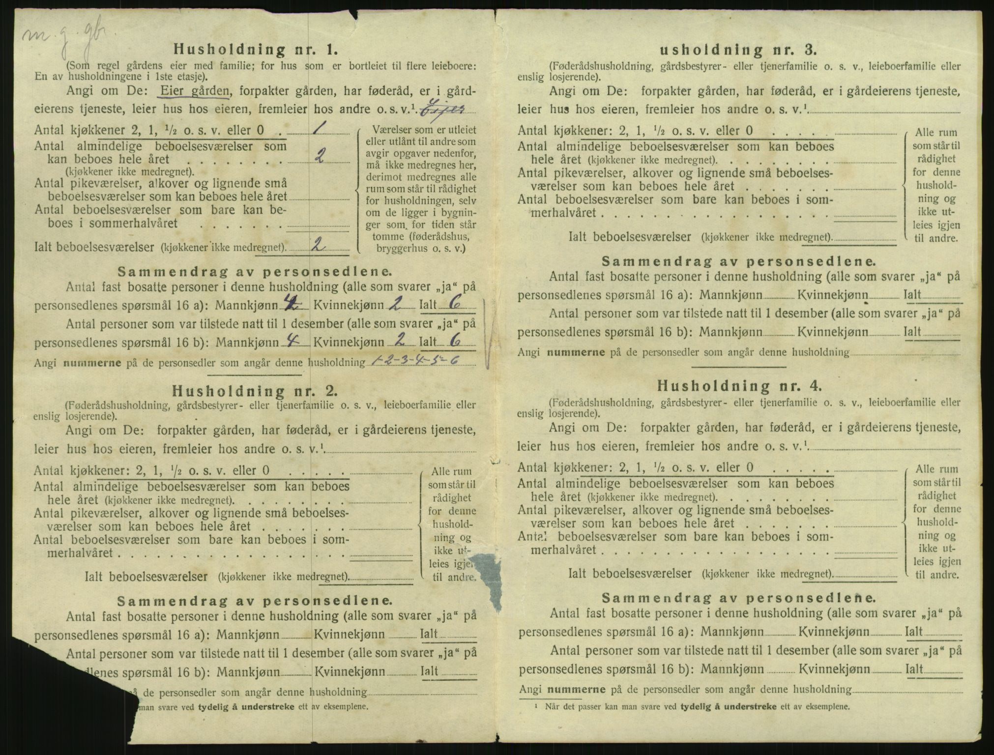 SAST, 1920 census for Eigersund, 1920, p. 42