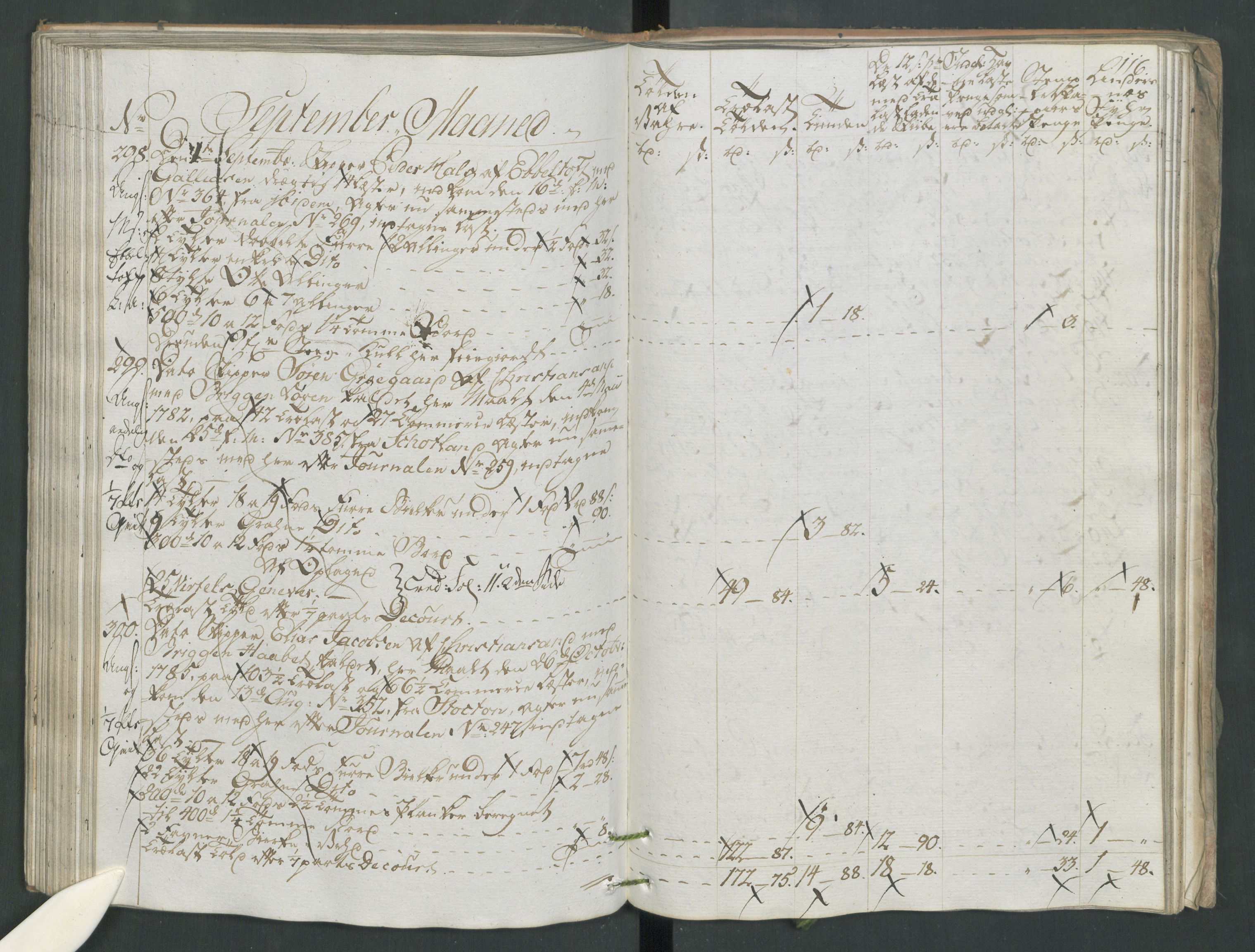 Generaltollkammeret, tollregnskaper, AV/RA-EA-5490/R16/L0115/0002: Tollregnskaper Kristiansand / Utgående tollbok, 1790-1792, p. 115b-116a