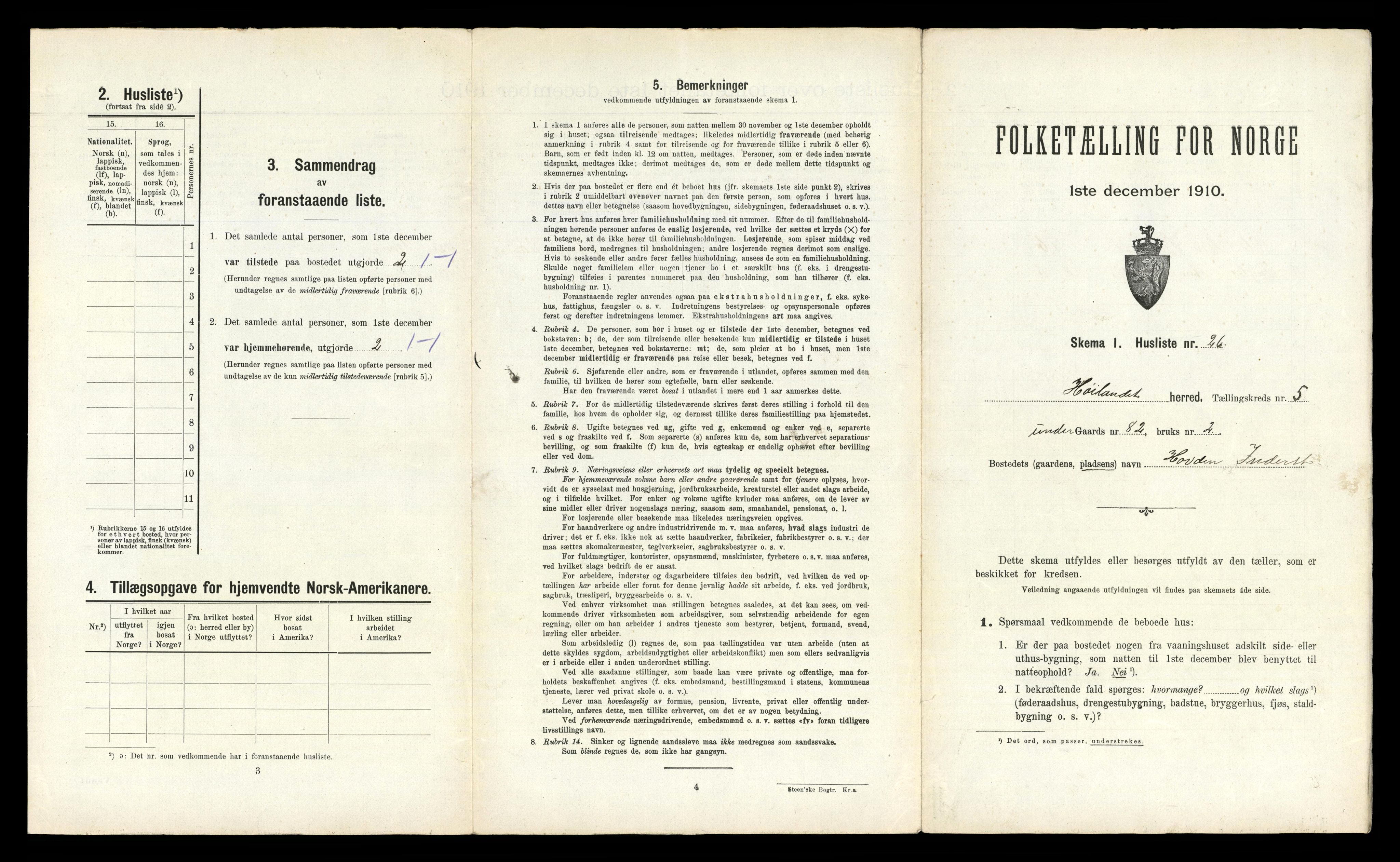 RA, 1910 census for Høylandet, 1910, p. 368