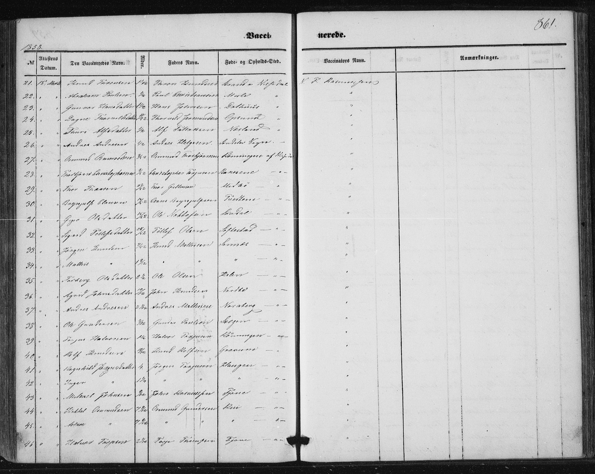 Nissedal kirkebøker, SAKO/A-288/F/Fa/L0003: Parish register (official) no. I 3, 1846-1870, p. 860-861
