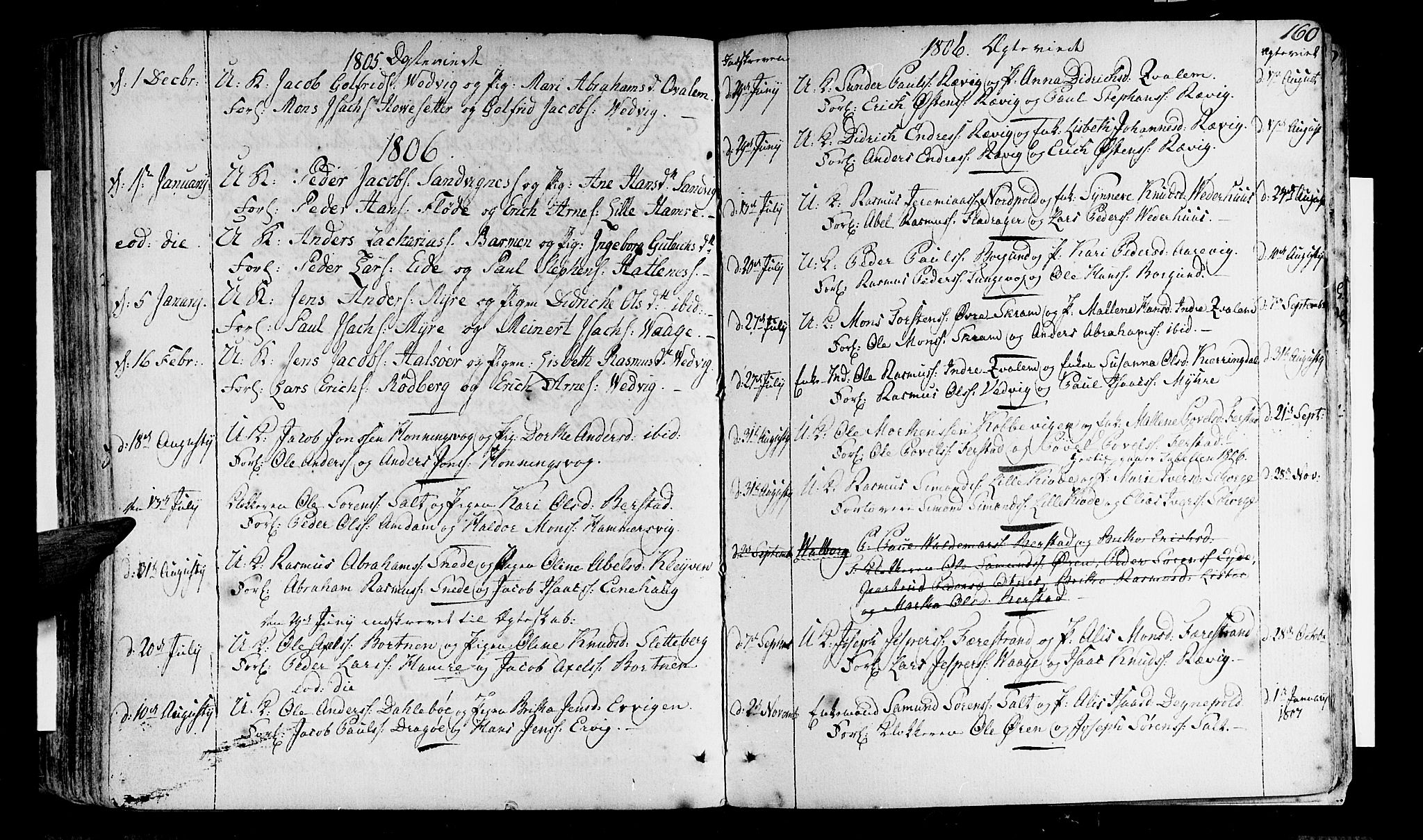Selje sokneprestembete, SAB/A-99938/H/Ha/Haa/Haaa: Parish register (official) no. A 6, 1782-1806, p. 160
