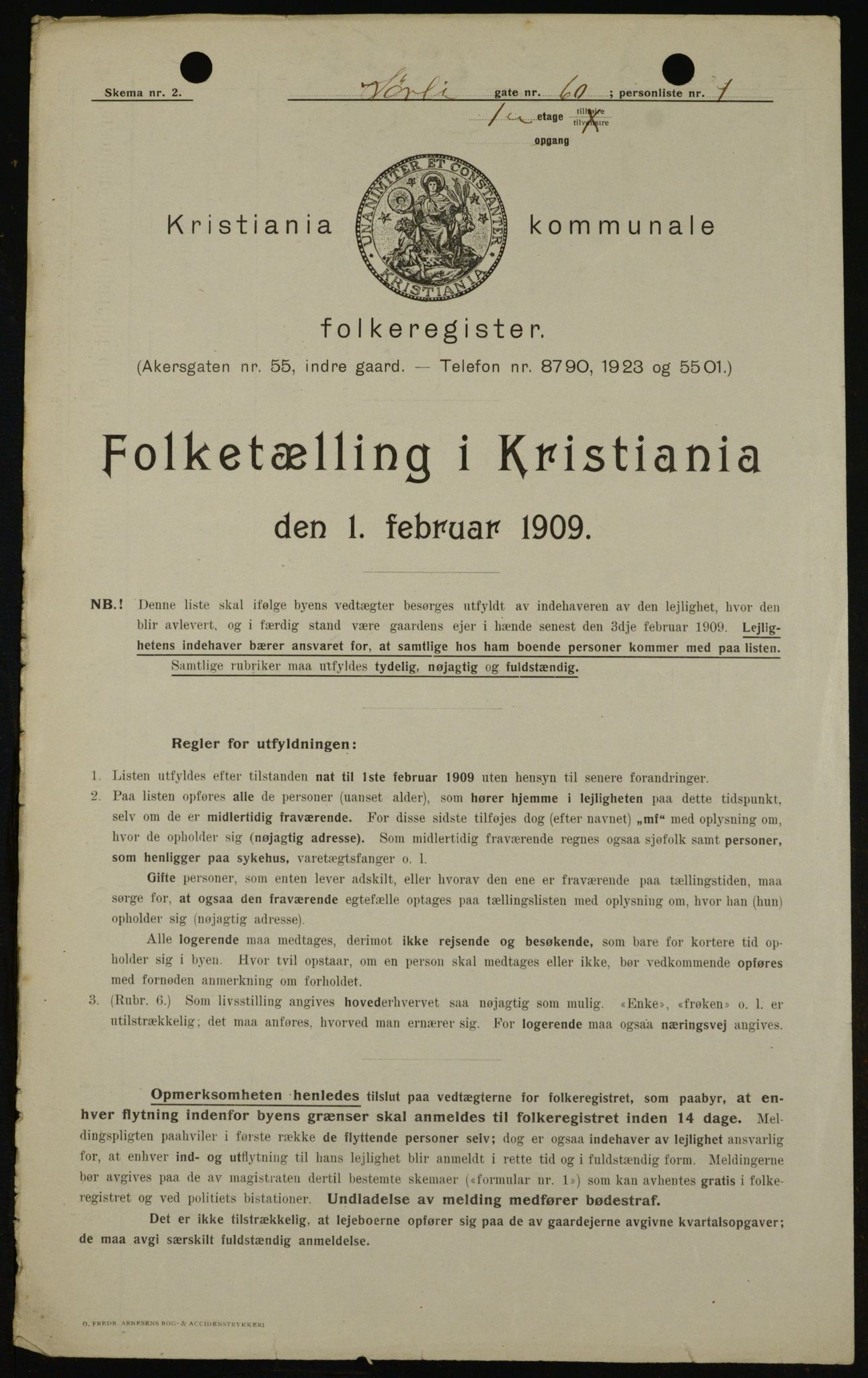 OBA, Municipal Census 1909 for Kristiania, 1909, p. 96837