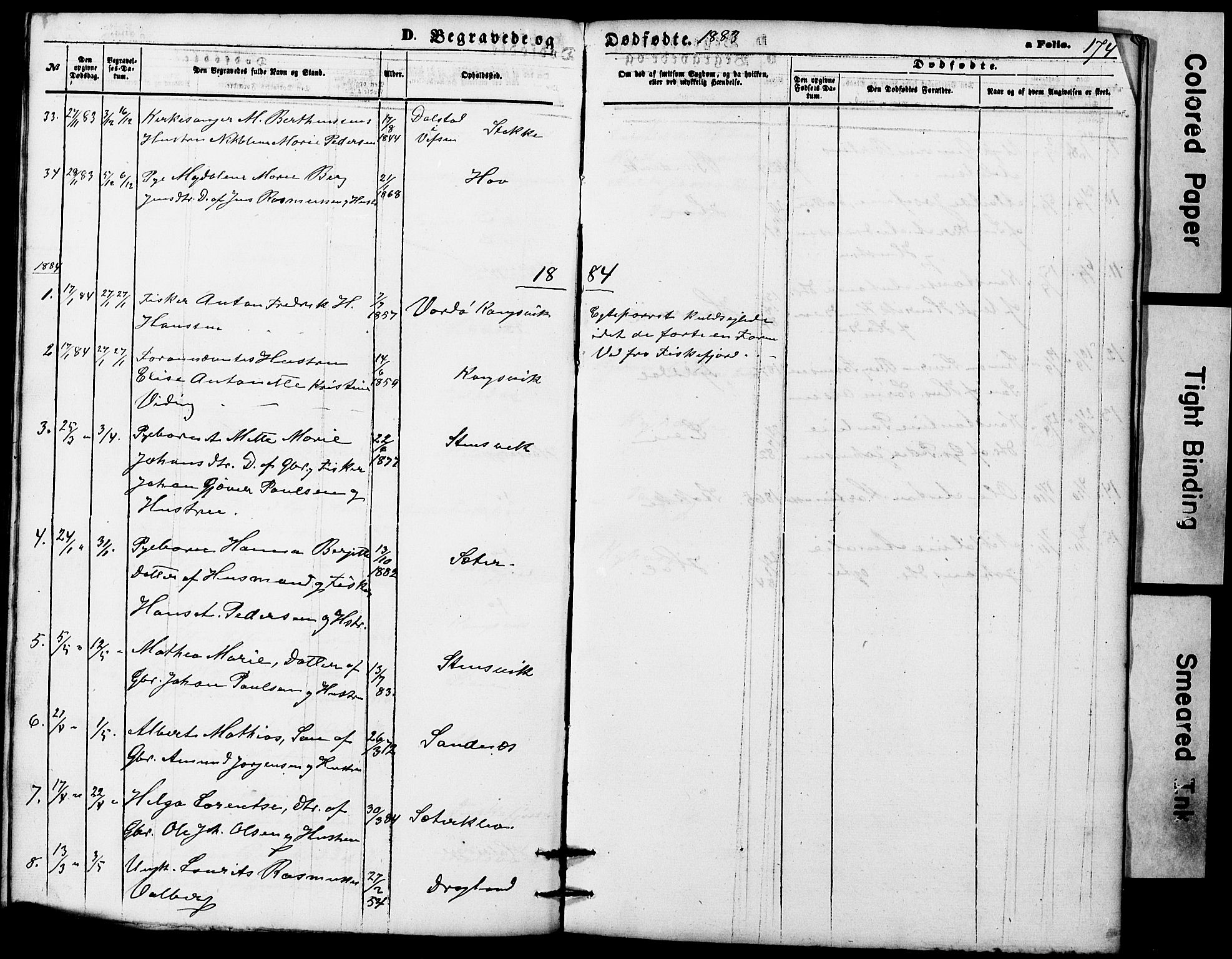 Ministerialprotokoller, klokkerbøker og fødselsregistre - Nordland, AV/SAT-A-1459/865/L0930: Parish register (copy) no. 865C02, 1866-1884, p. 174