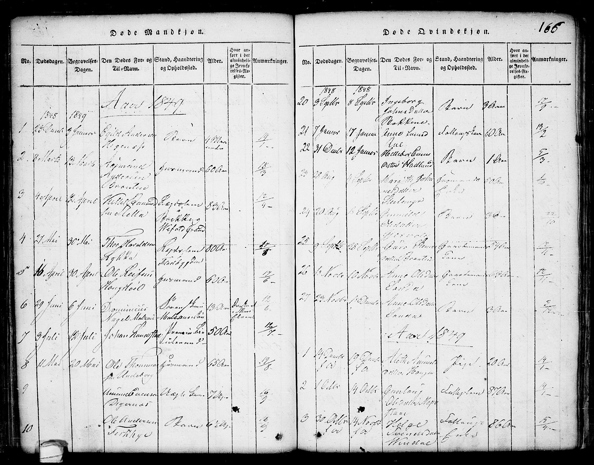 Seljord kirkebøker, SAKO/A-20/G/Ga/L0001: Parish register (copy) no. I 1, 1815-1854, p. 166