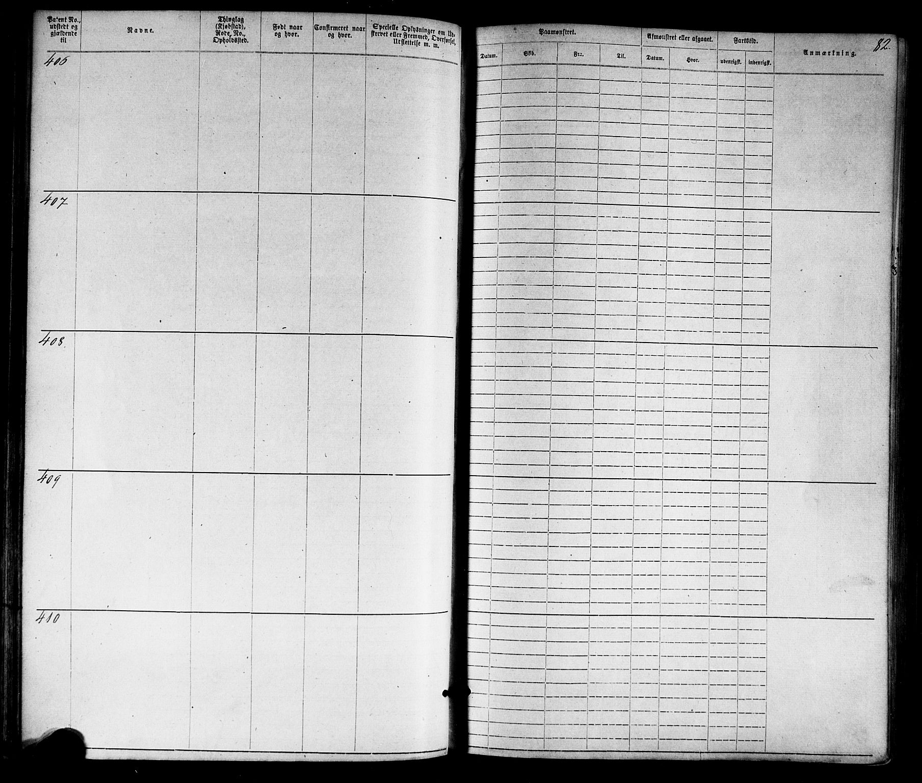 Grimstad mønstringskrets, AV/SAK-2031-0013/F/Fa/L0005: Annotasjonsrulle nr 1-1910 med register, V-18, 1870-1892, p. 105