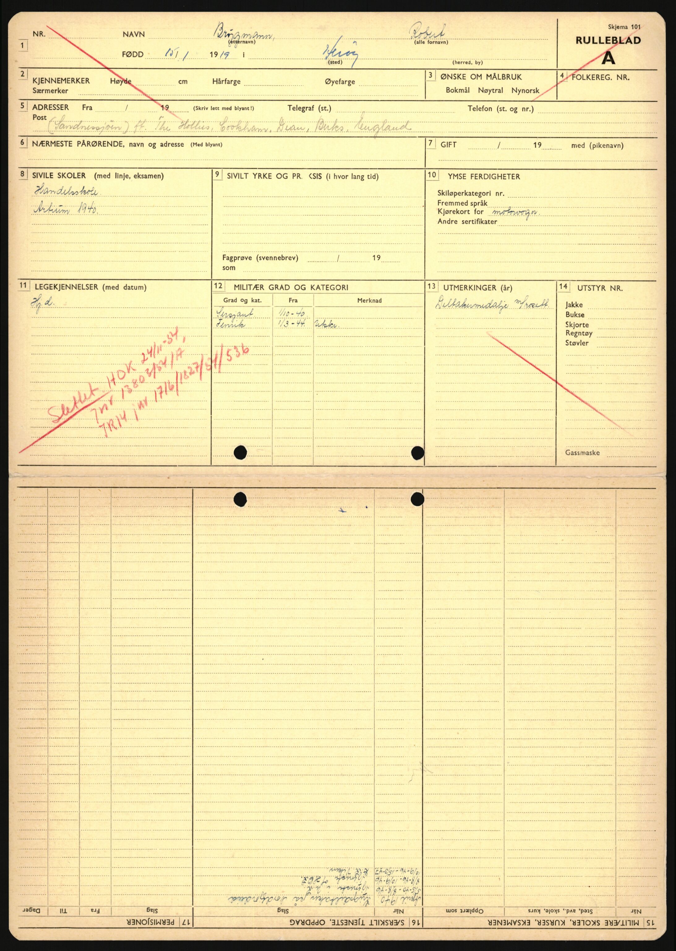 Forsvaret, Sør-Hålogaland landforsvar, AV/RA-RAFA-2552/P/Pa/L0303: Personellmapper for slettet personell, yrkesbefal og vernepliktig befal, født 1917-1920, 1936-1980, p. 466