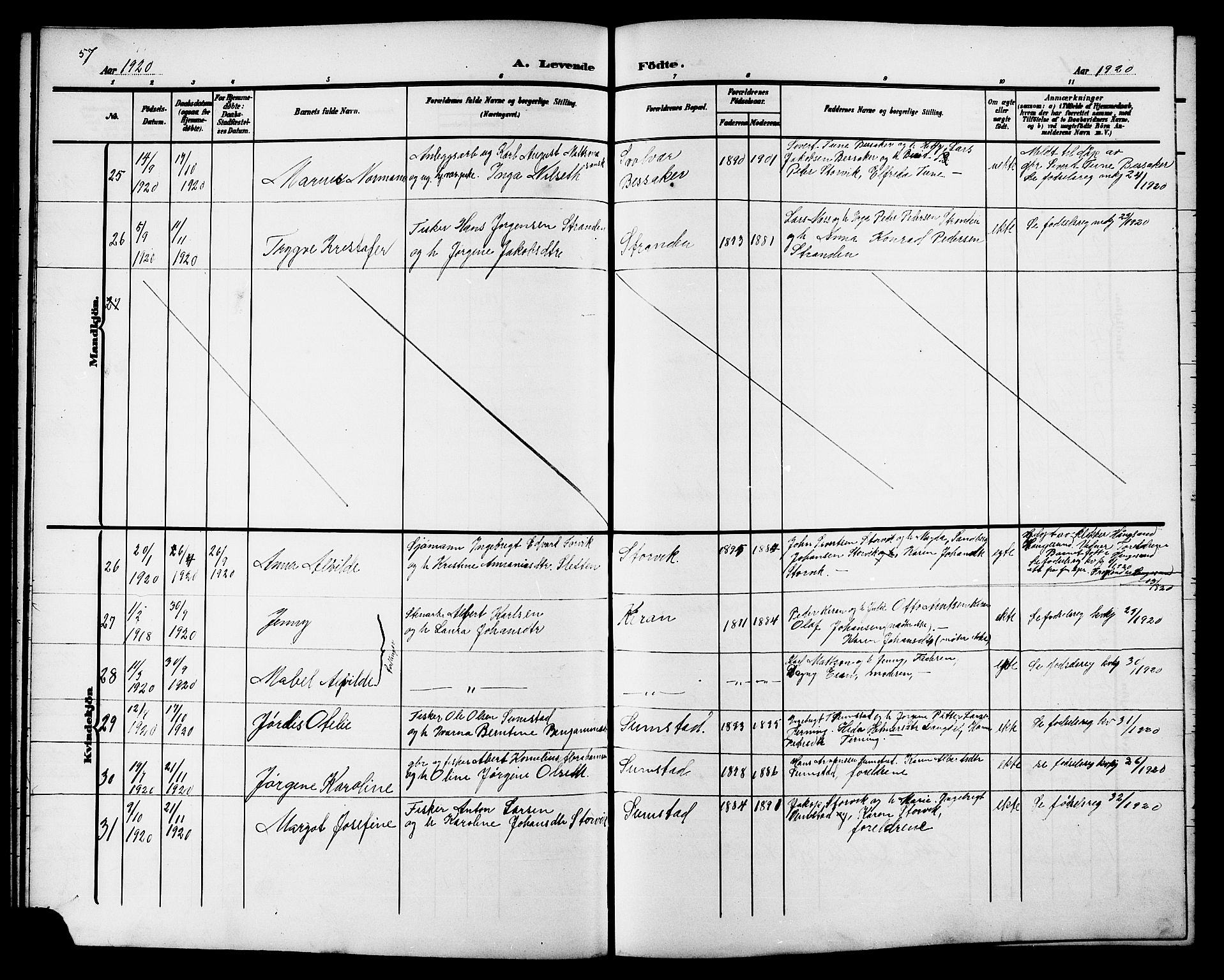 Ministerialprotokoller, klokkerbøker og fødselsregistre - Sør-Trøndelag, SAT/A-1456/657/L0717: Parish register (copy) no. 657C04, 1904-1923, p. 57