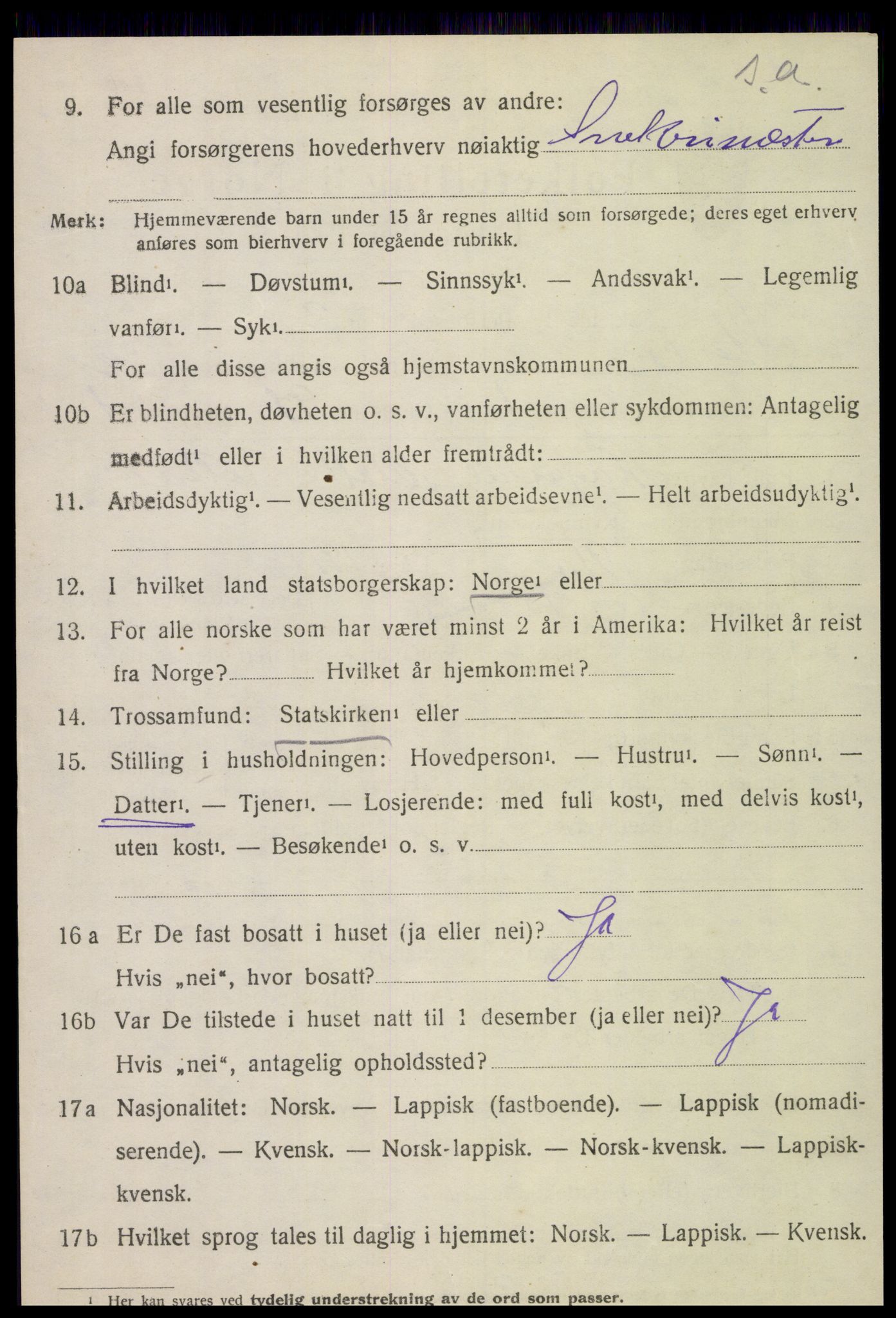 SAT, 1920 census for Stod, 1920, p. 1283