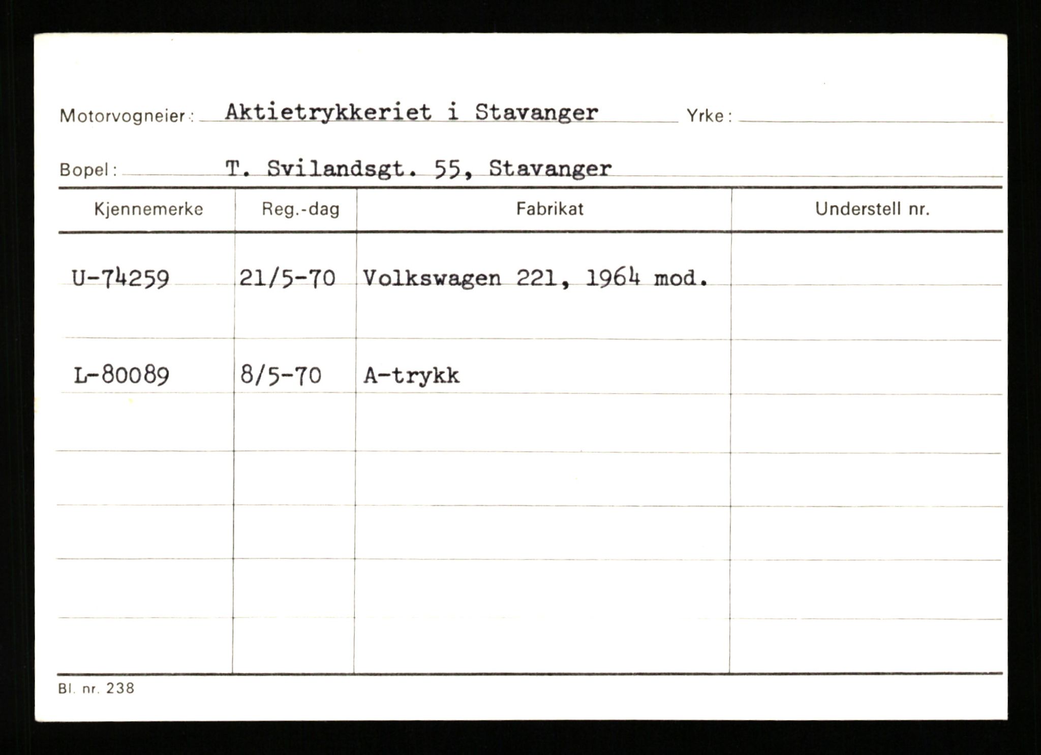 Stavanger trafikkstasjon, AV/SAST-A-101942/0/G/L0008: Registreringsnummer: 67519 - 84533, 1930-1971, p. 1003